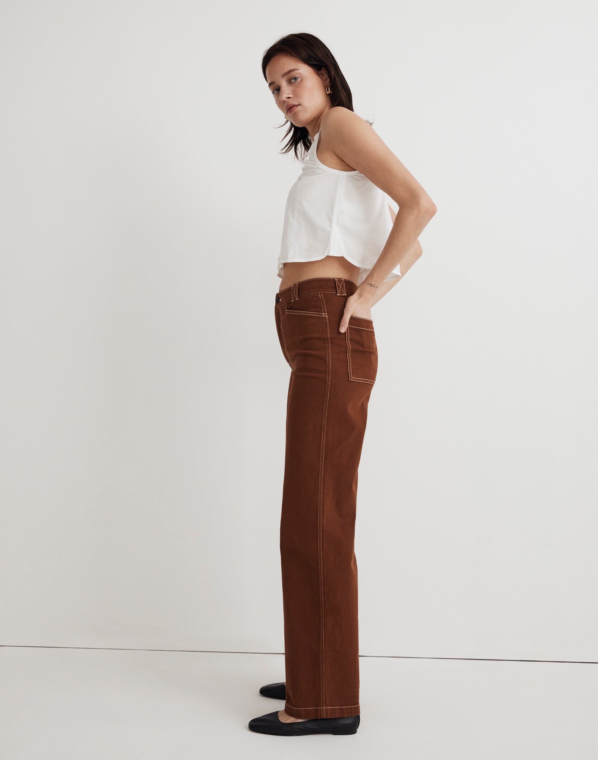 The Petite Emmett 2.0 Wide-Leg Pants: Garment-Dyed Edition