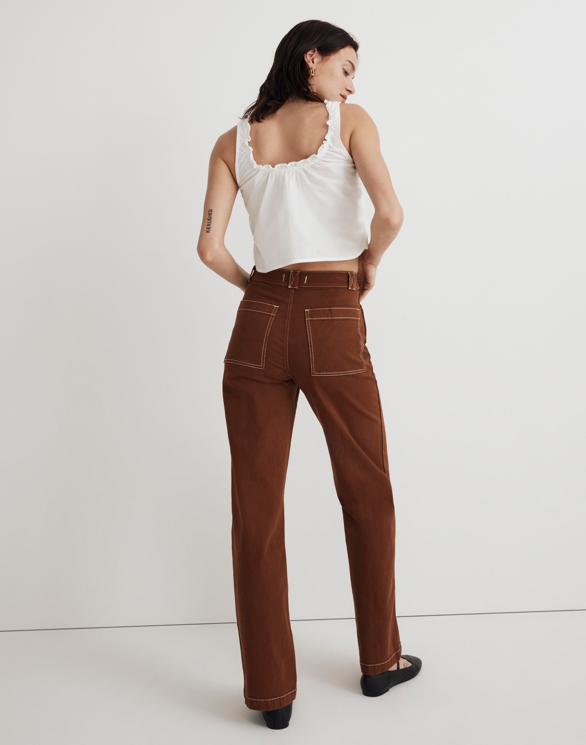 The Petite Emmett 2.0 Wide-Leg Pants: Garment-Dyed Edition