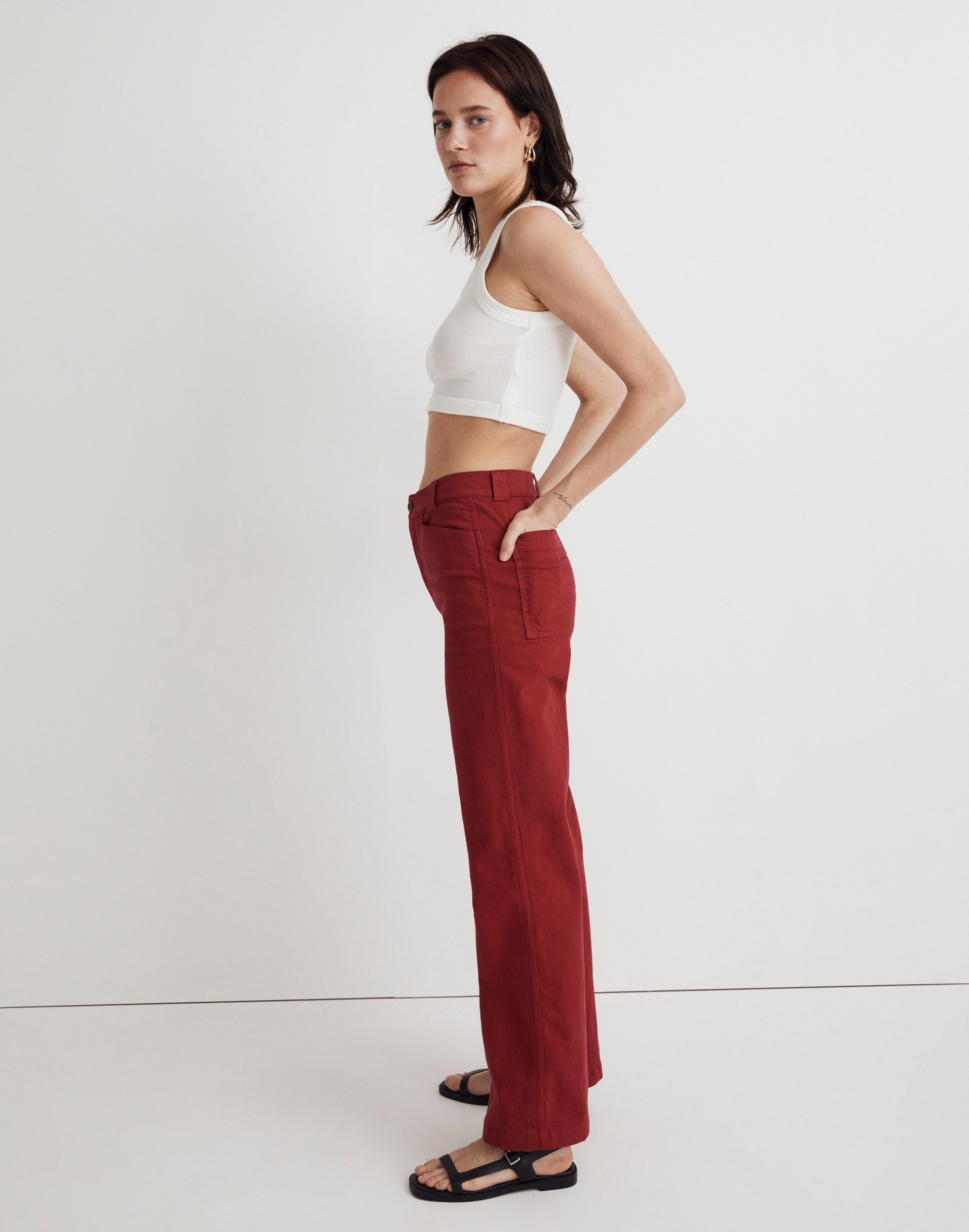 The Petite Emmett 2.0 Wide-Leg Pants: Garment-Dyed Edition
