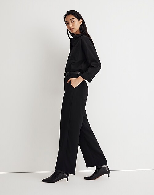 ASOS DESIGN Tall tailored pull on pants in black