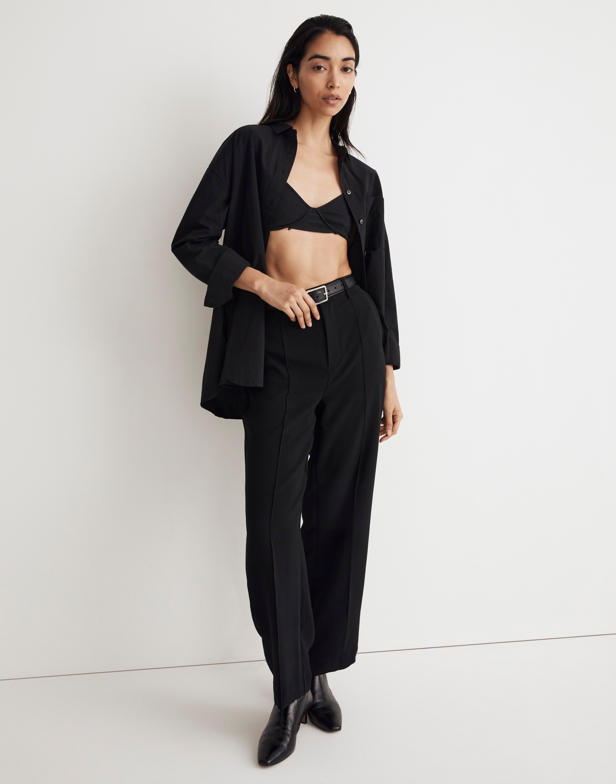 Tailored Straight-Leg Pants