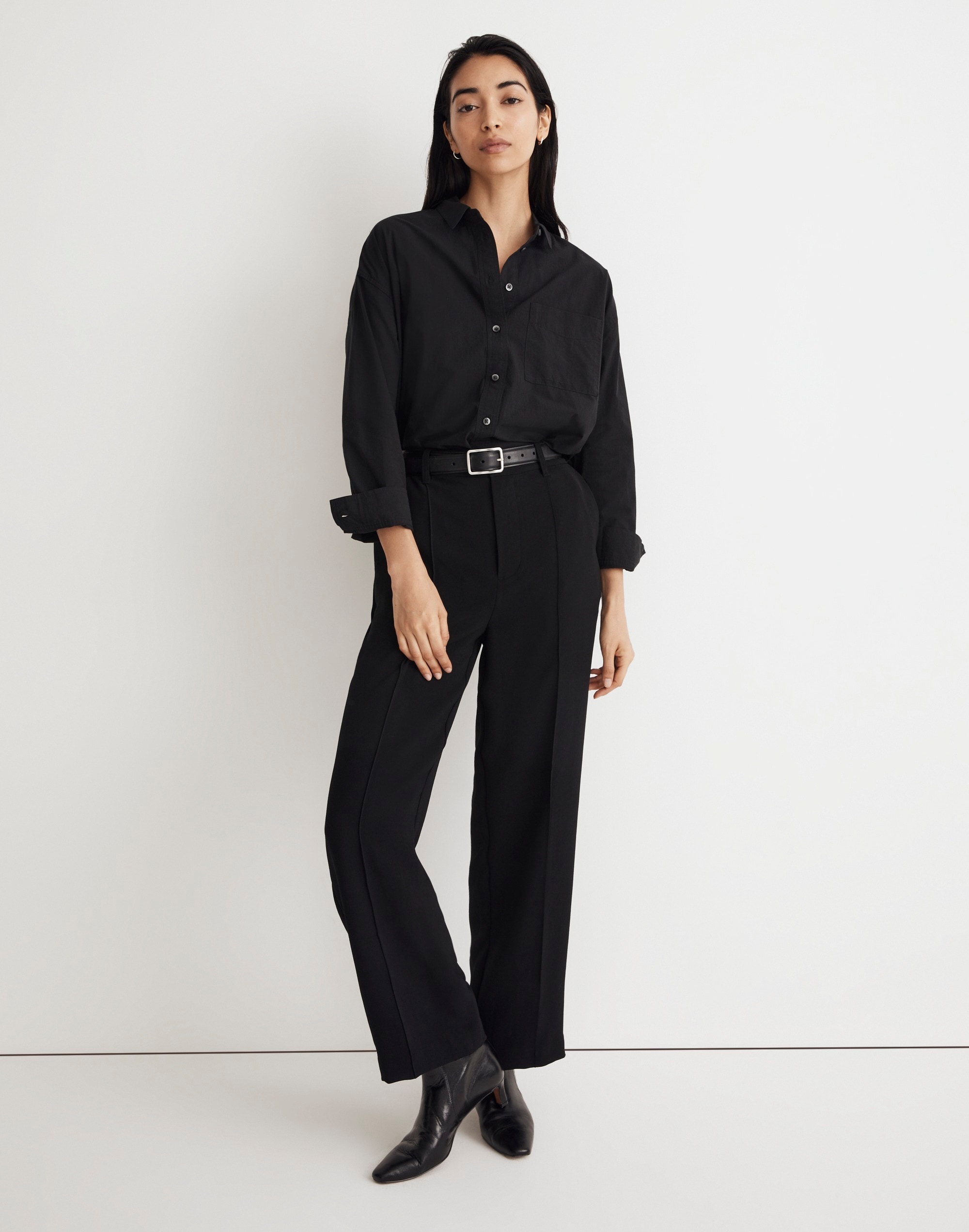 tailored straight-leg pants