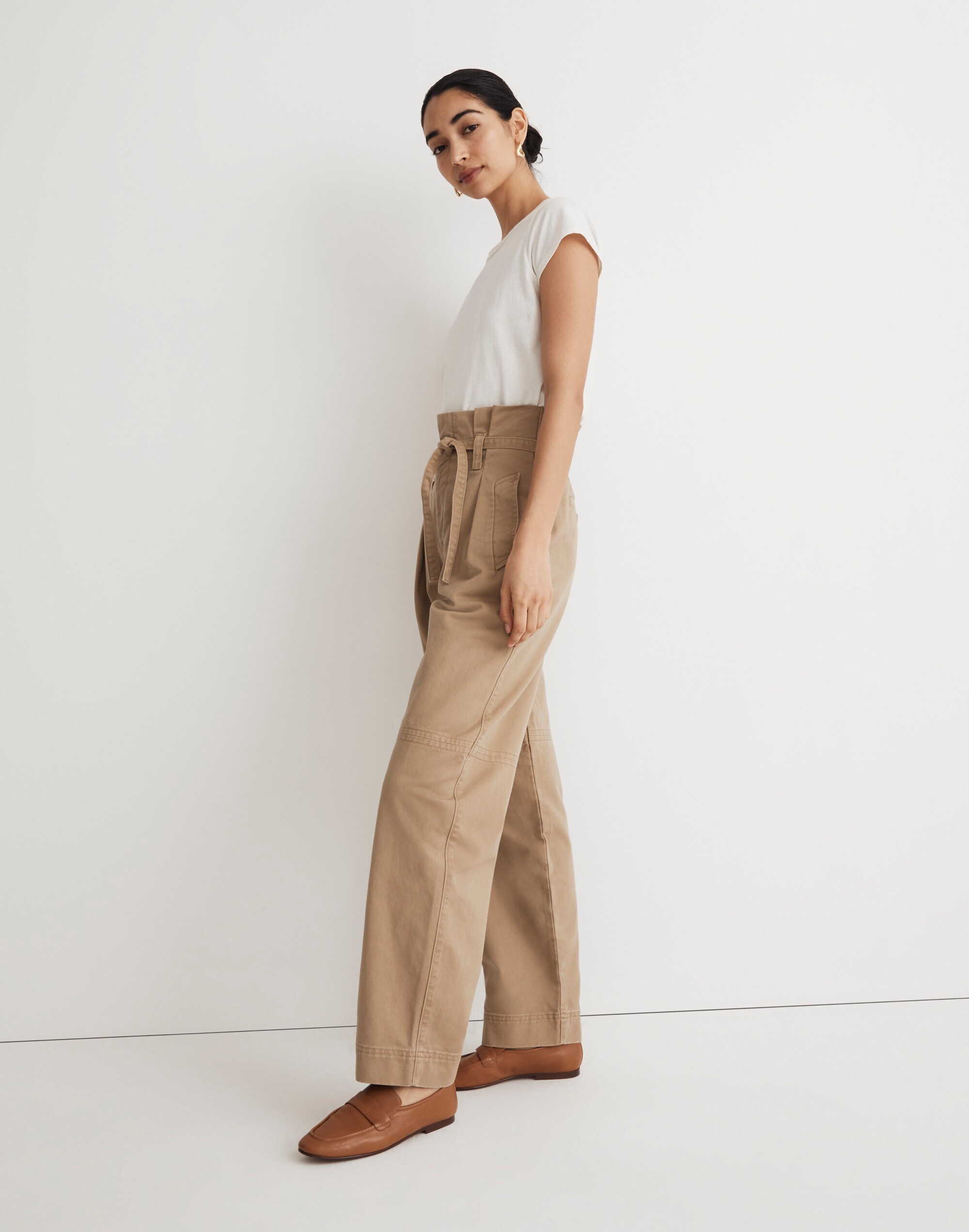 Paperbag Trench Trousers in (Re)generative Chino