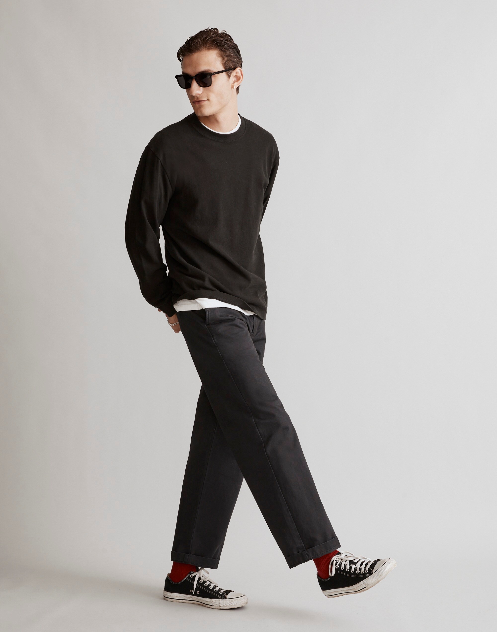 Brushed Long-Sleeve Boxy Tee