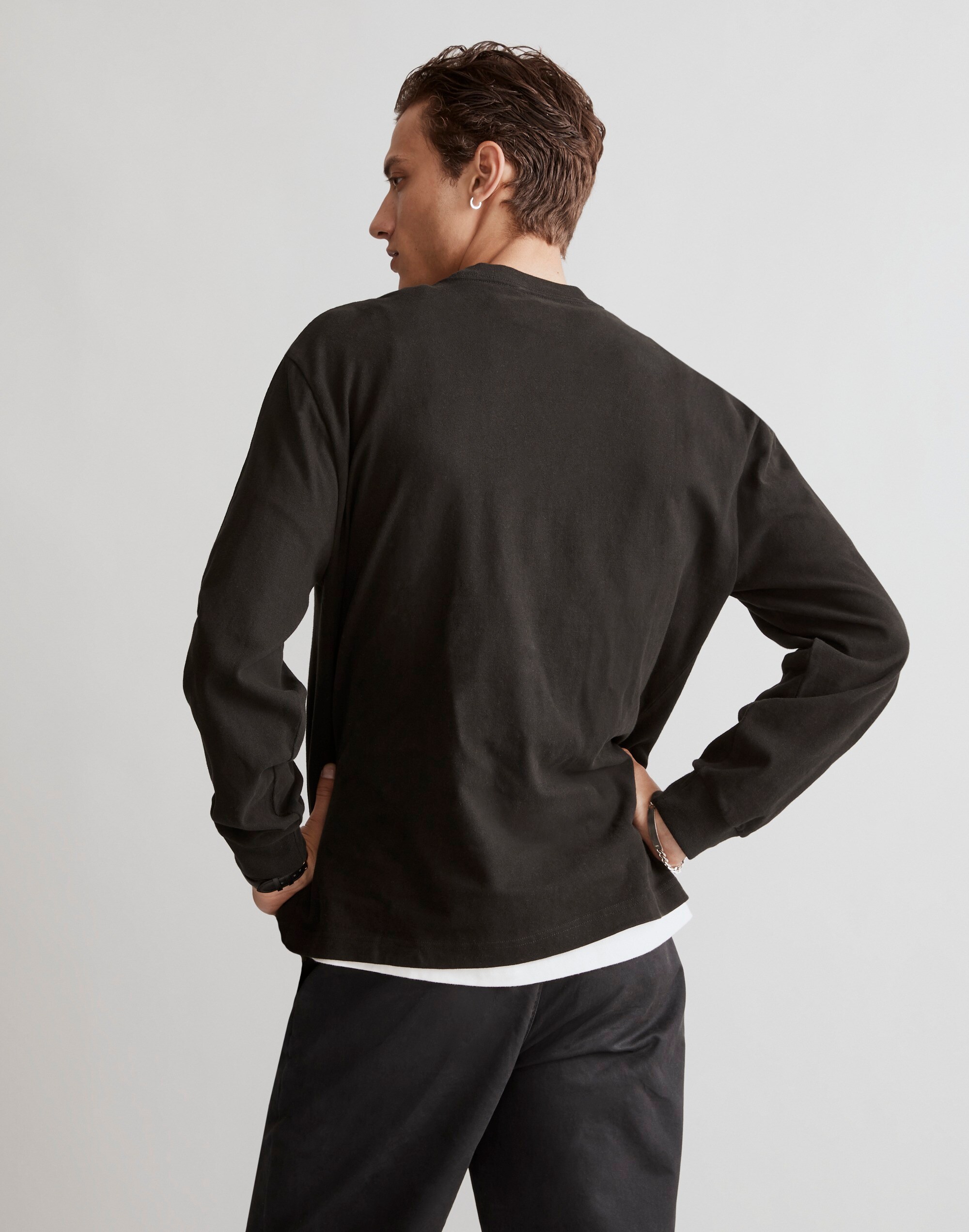 Brushed Long-Sleeve Boxy Tee