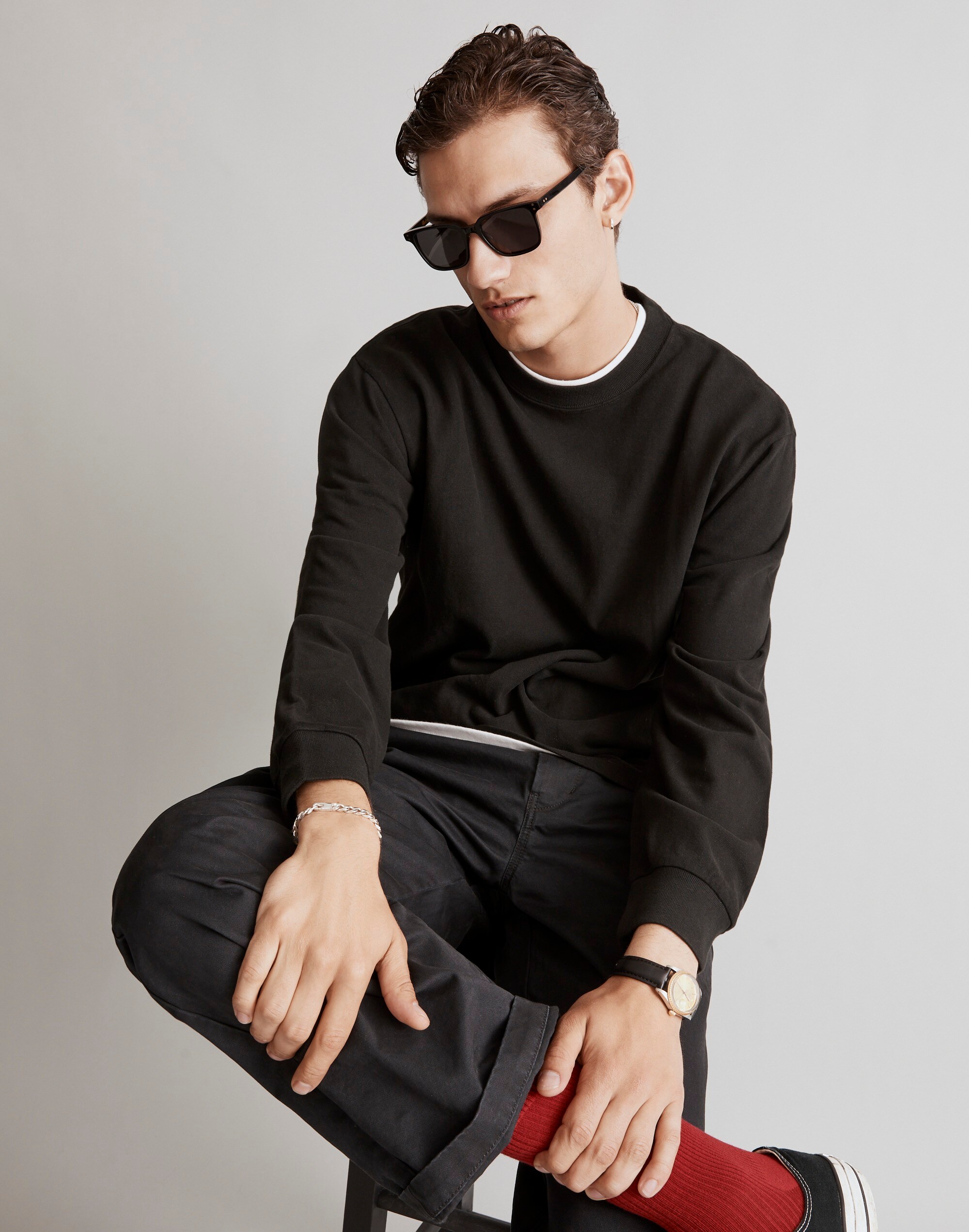 Brushed Long-Sleeve Boxy Tee
