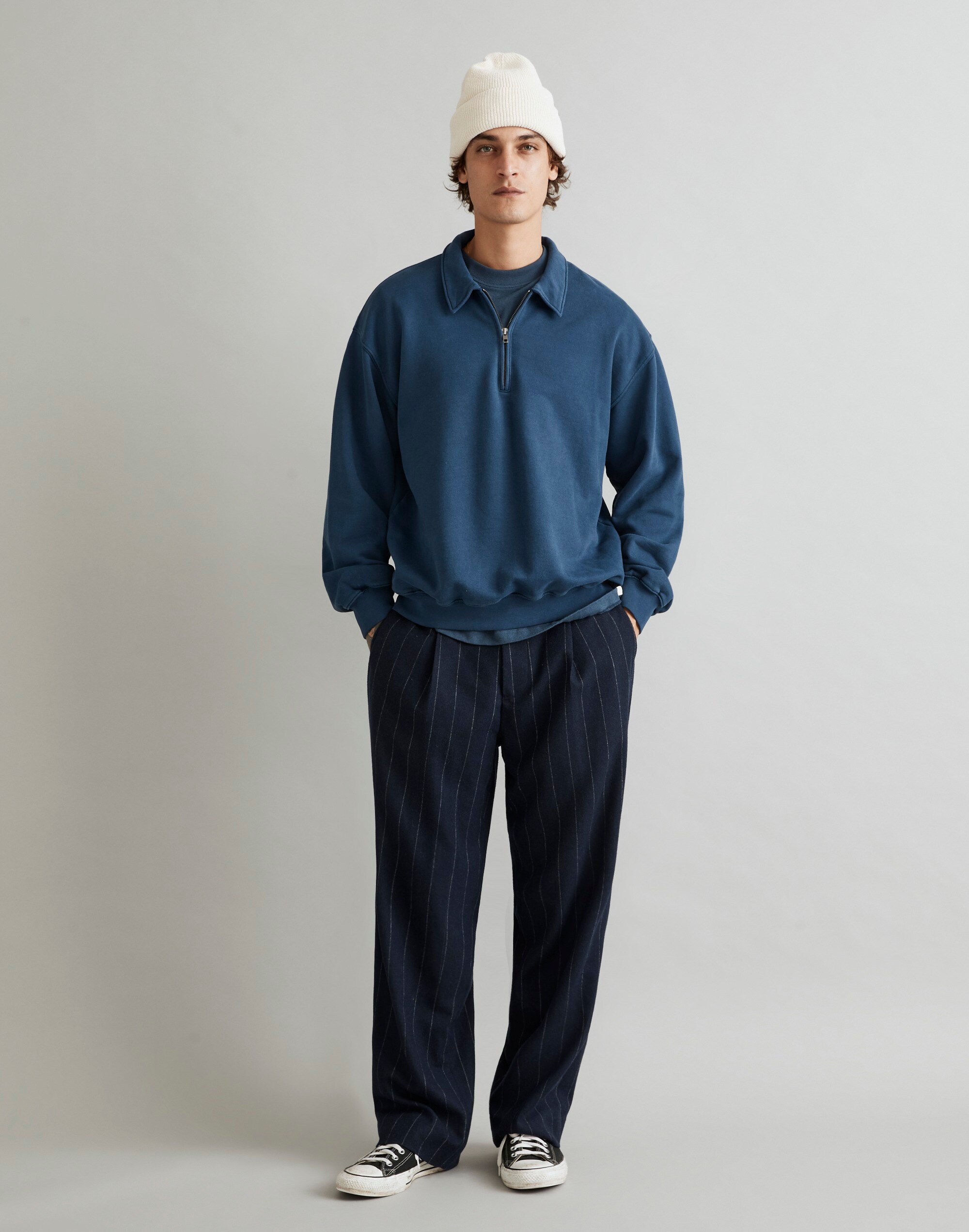 The McCarren Midweight Quarter-Zip Sweatshirt | Madewell