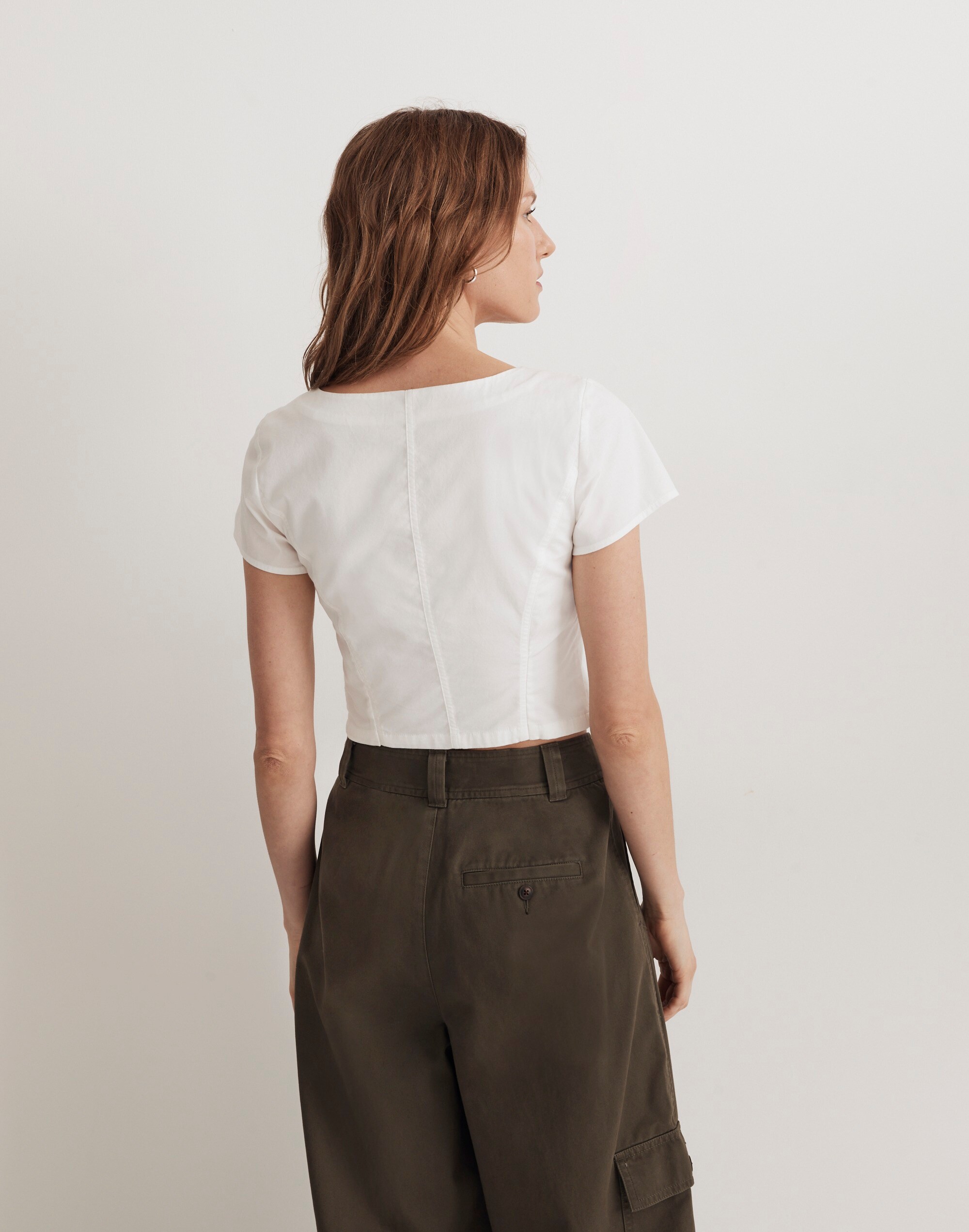 Poplin Hook-Front Top