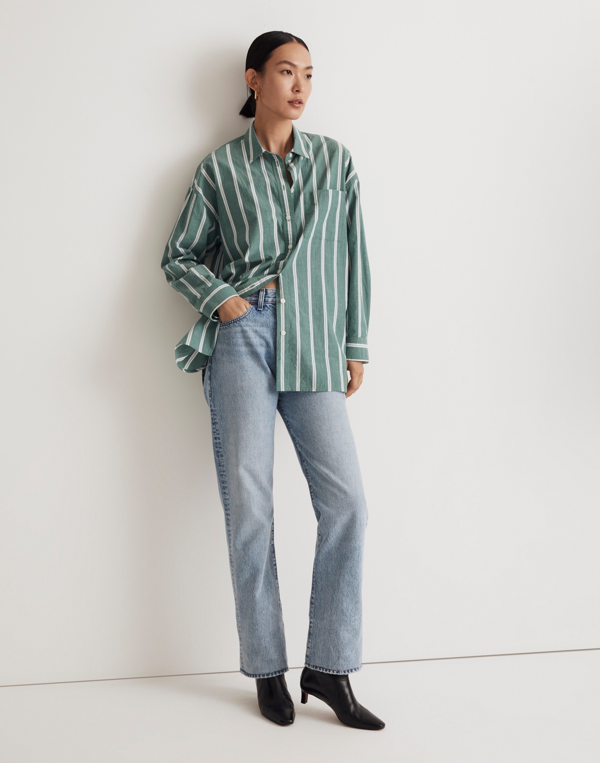 The Signature Poplin Oversized Shirt | Madewell