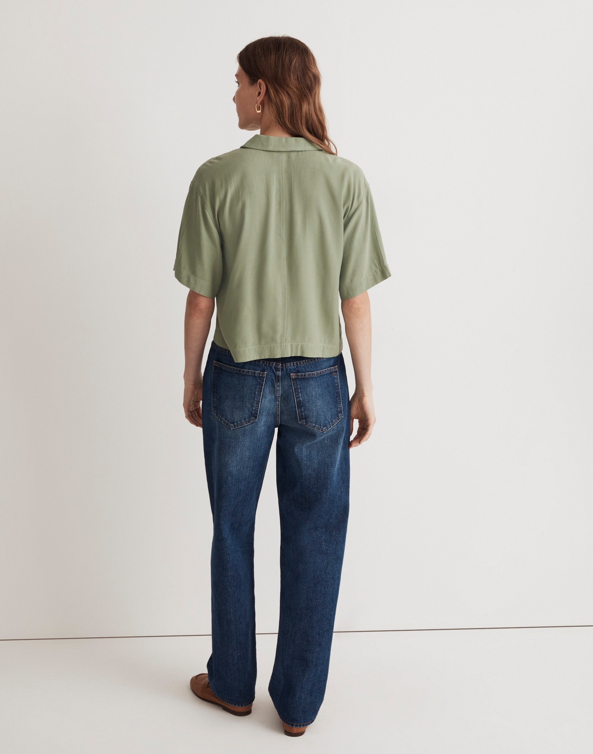 Button-Front Resort Shirt in Lusterweave