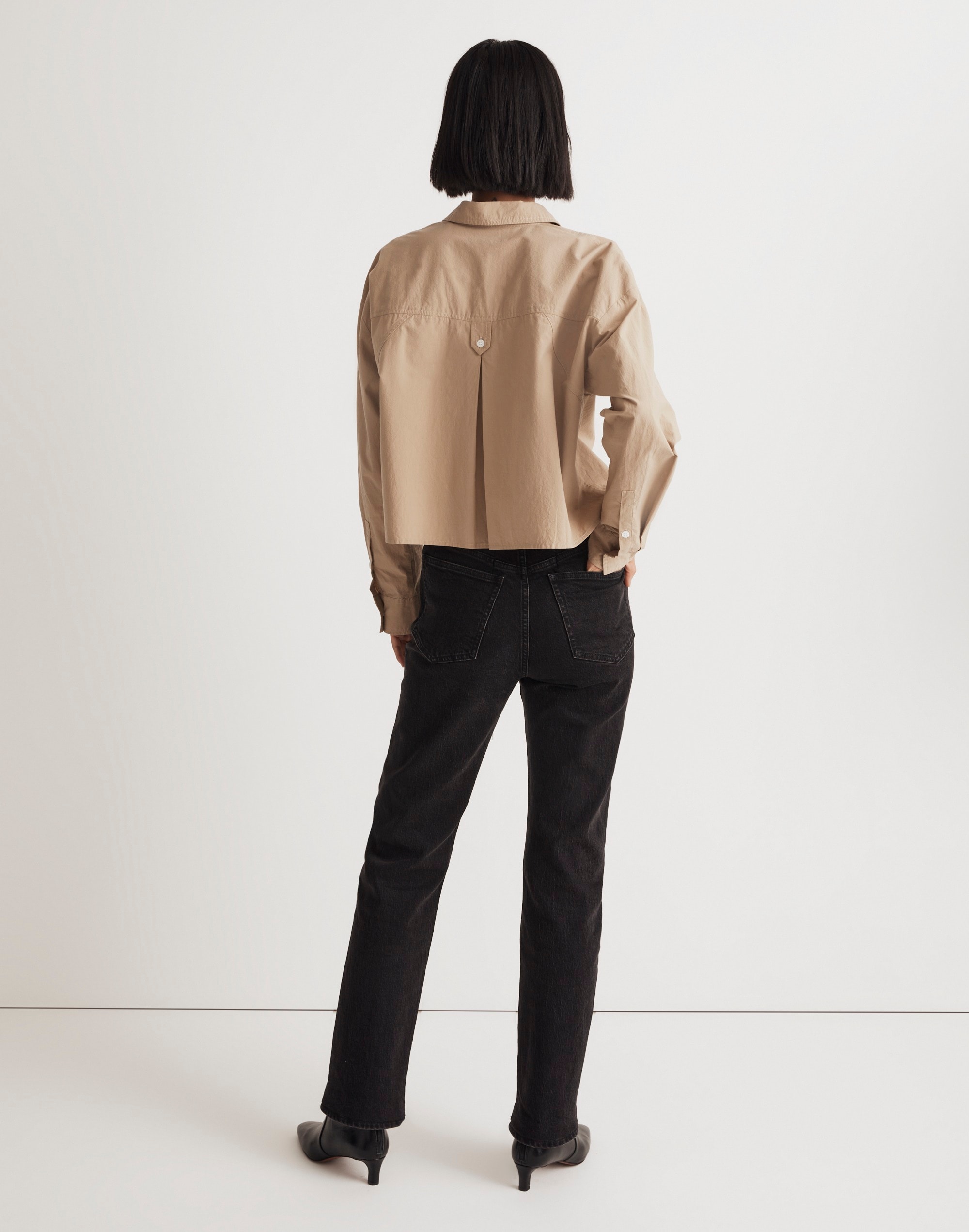 The Signature Poplin Crop Shirt