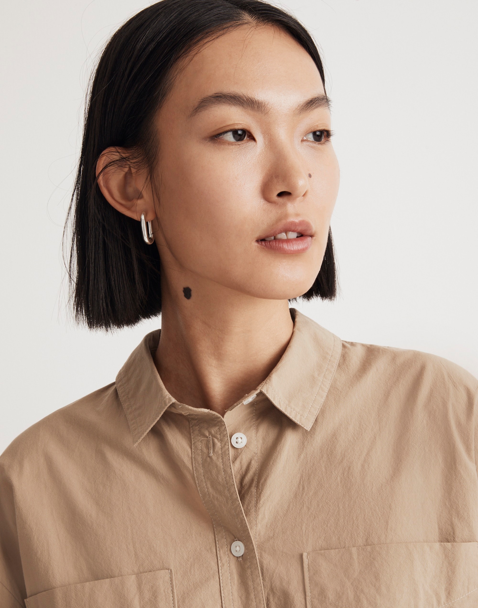 The Signature Poplin Crop Shirt