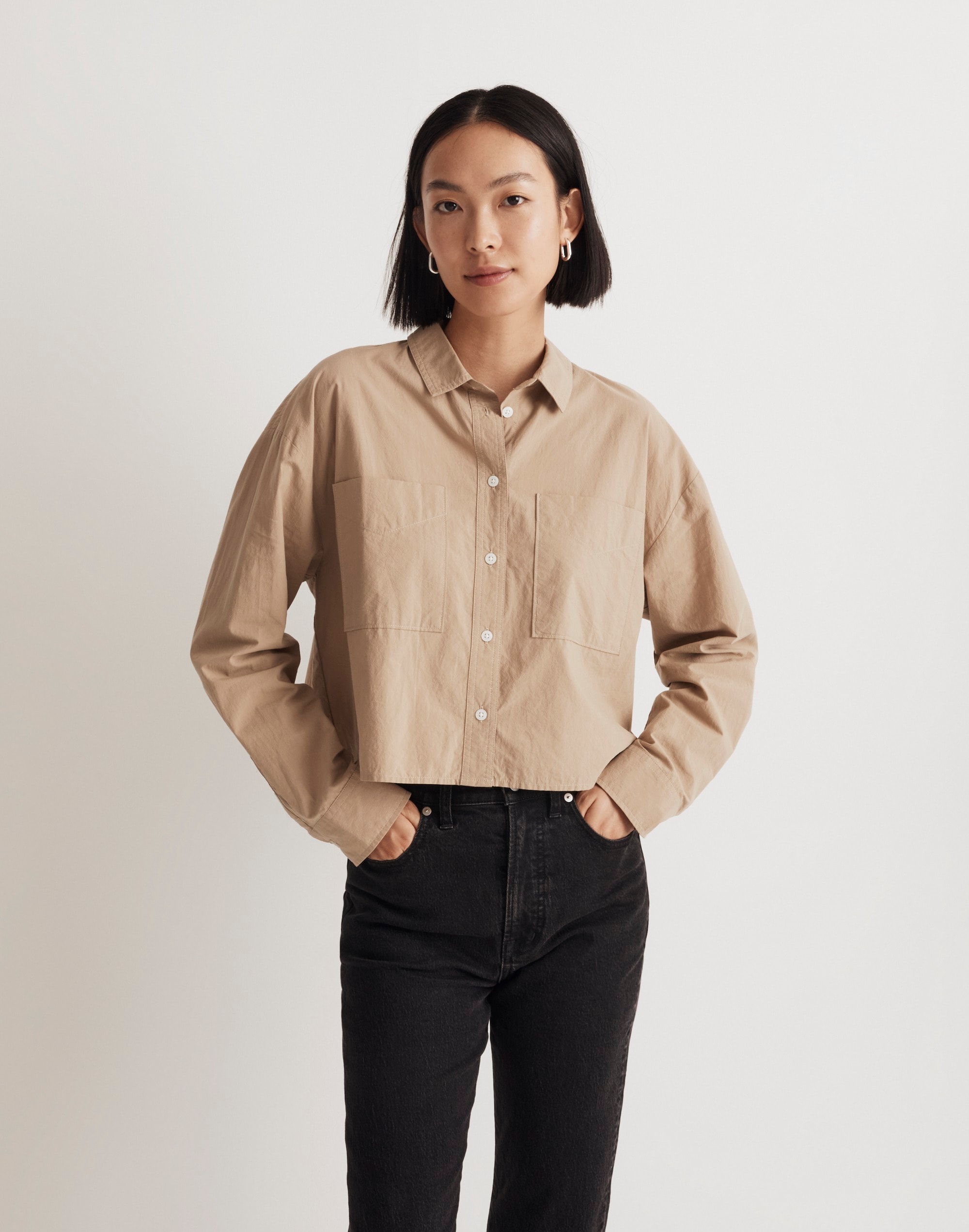 The Signature Poplin Crop Shirt
