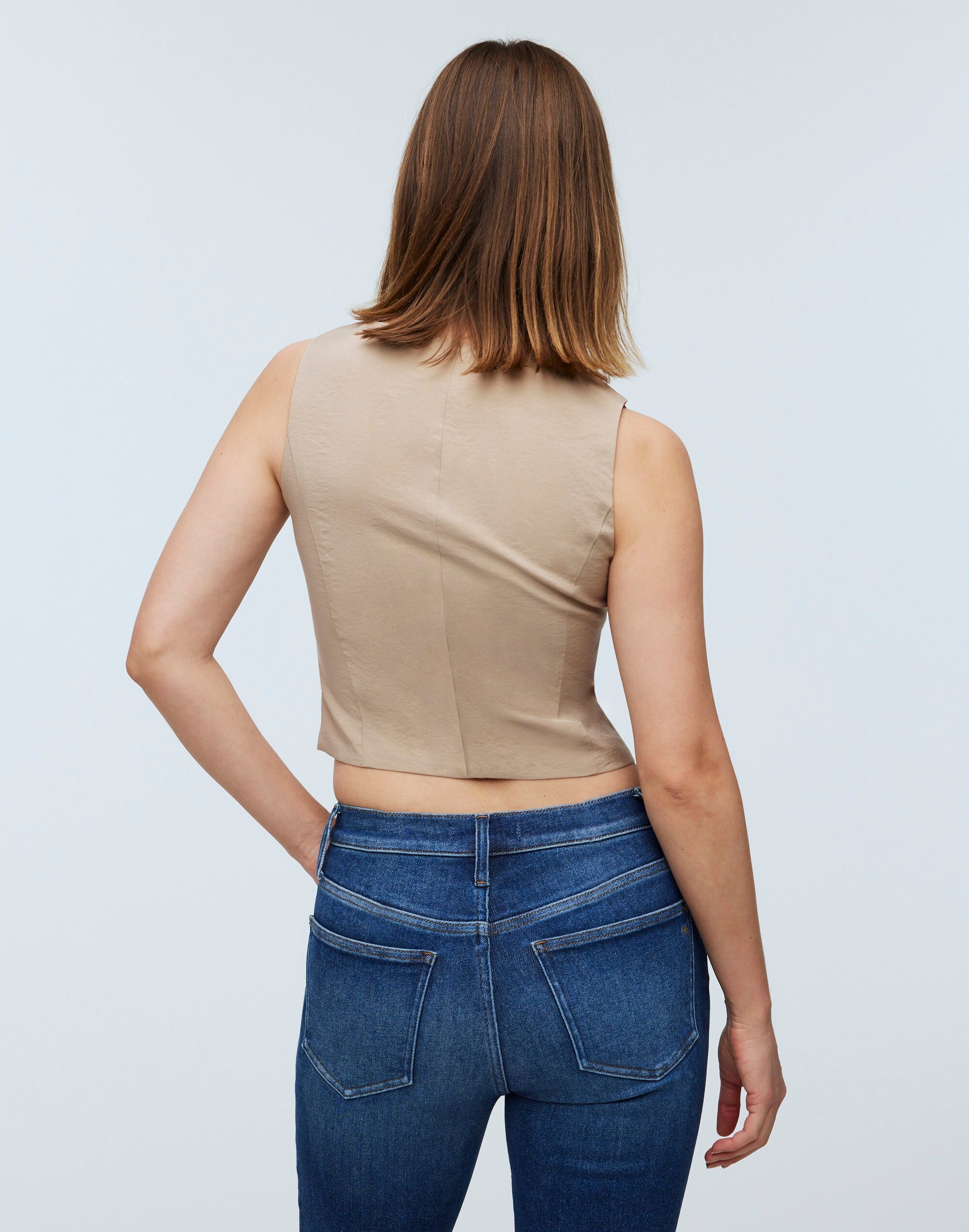 Katrina Crop Vest Top in Softdrape