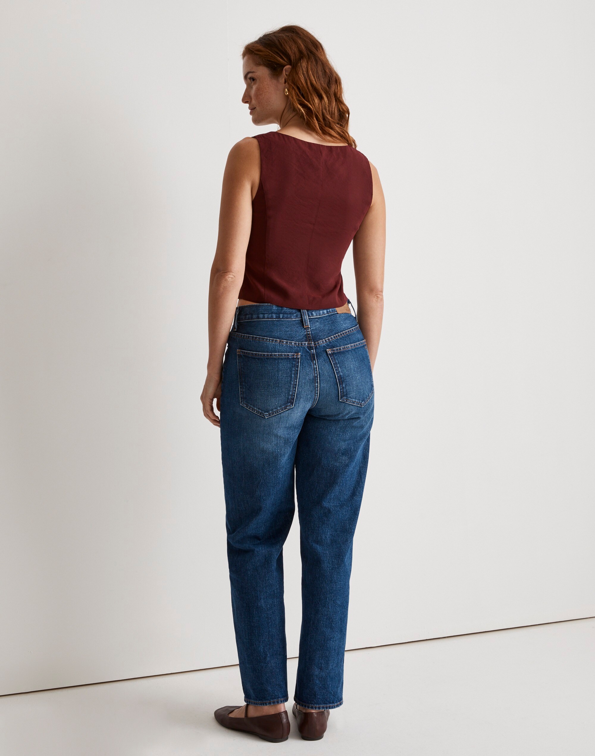 Katrina Crop Vest Top in Softdrape Alternate Image 3