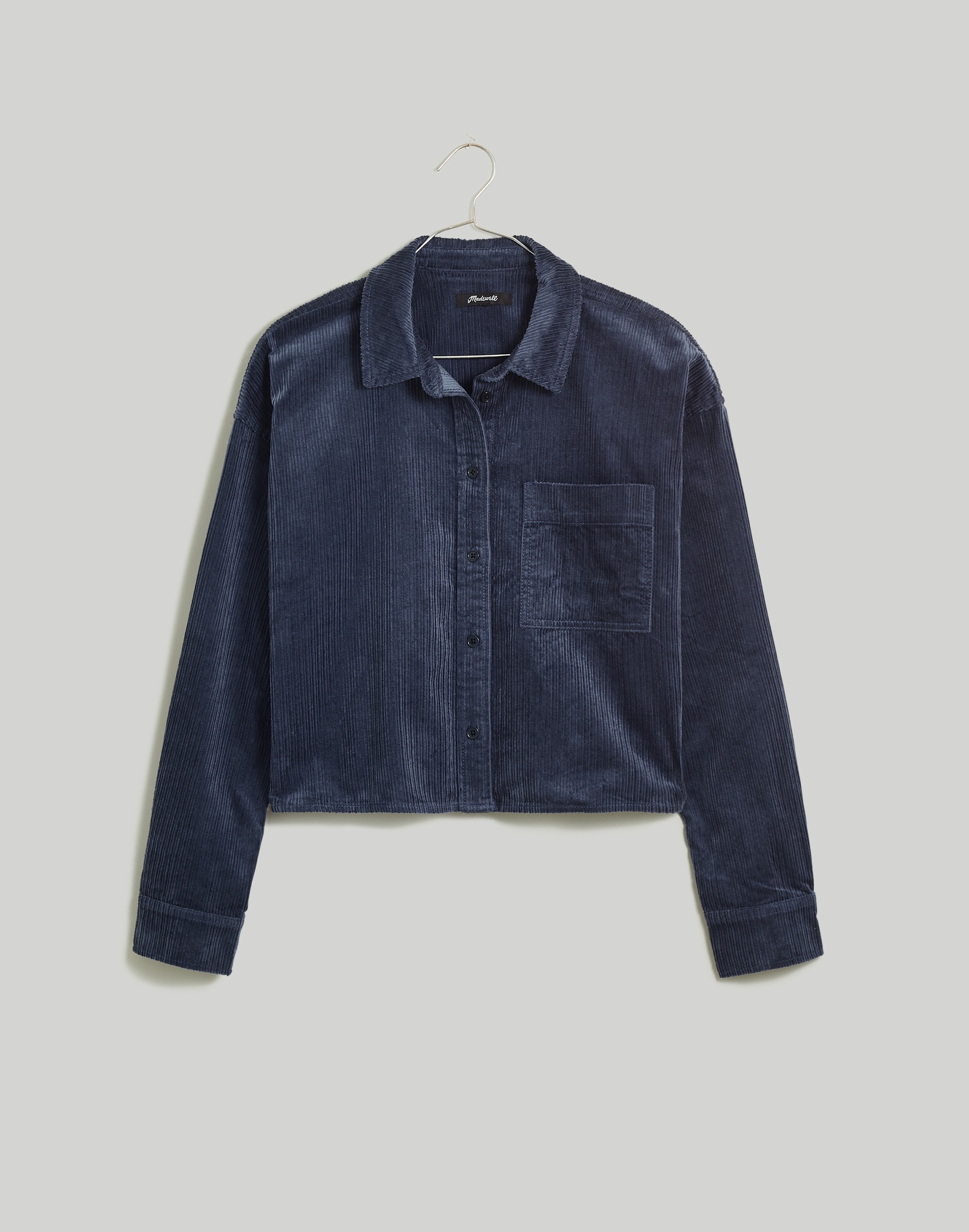 Variegated Corduroy Button-Up Shirt