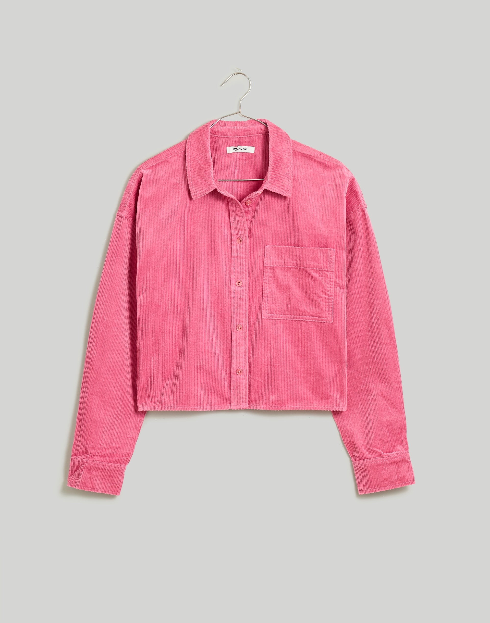 Variegated Corduroy Button-Up Shirt