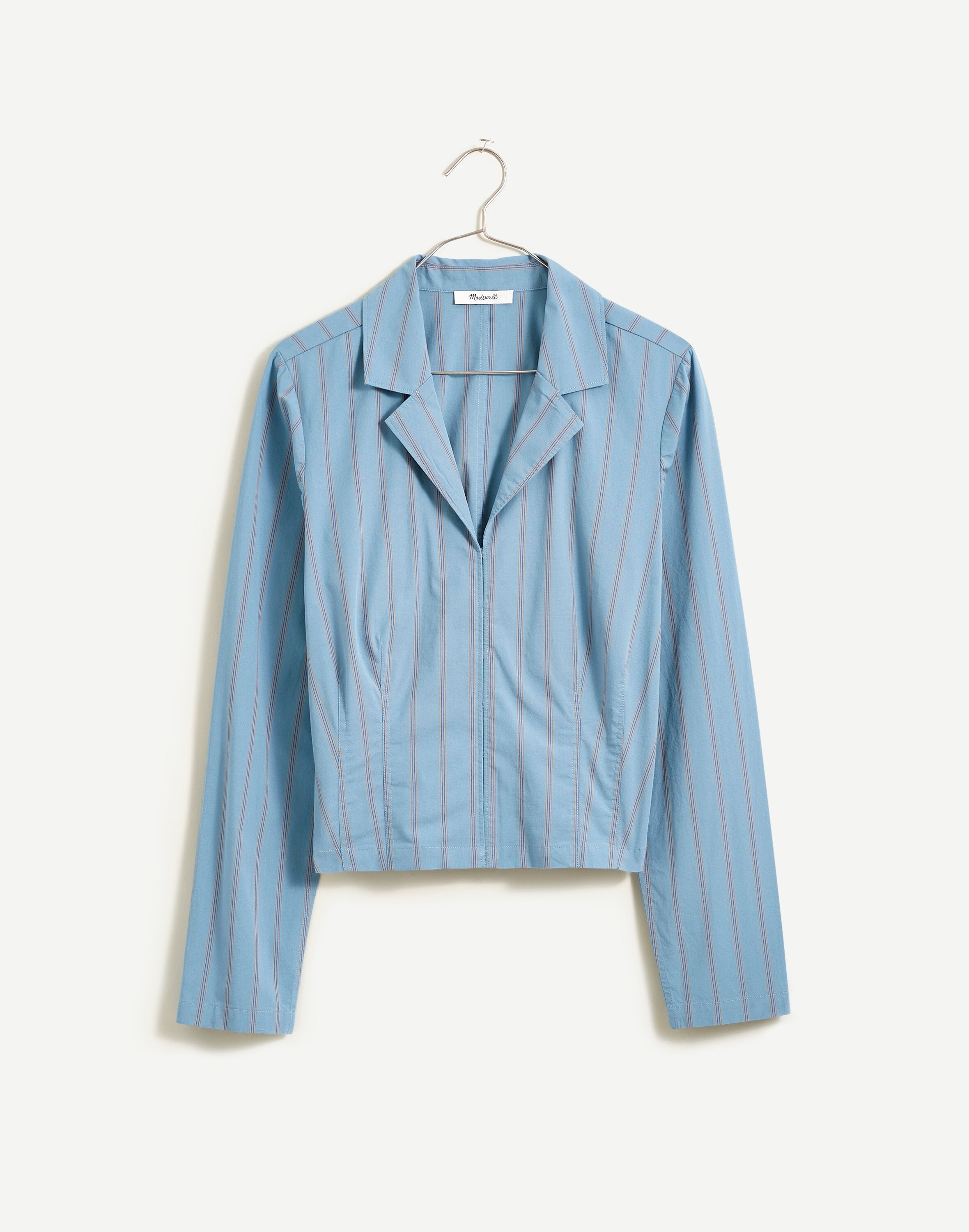 Poplin Hook-Front Shrunken Shirt