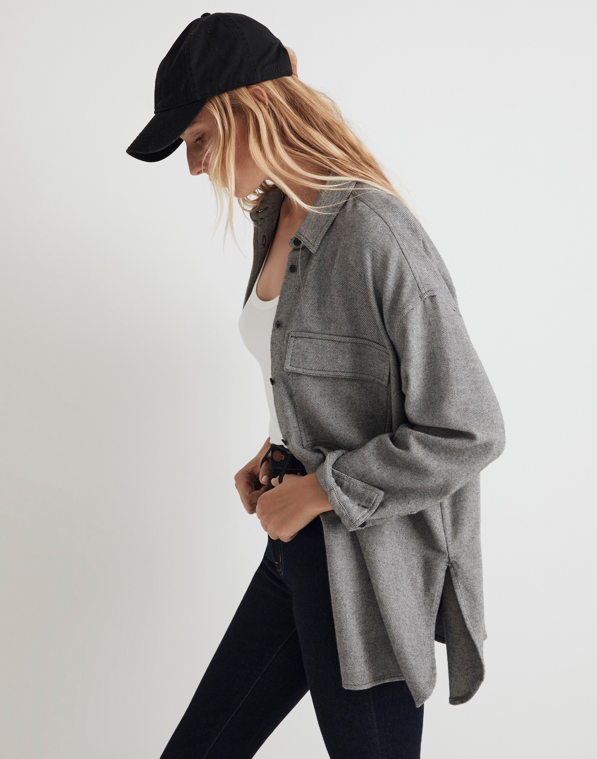 Brushed Oversized Shirt-Jacket