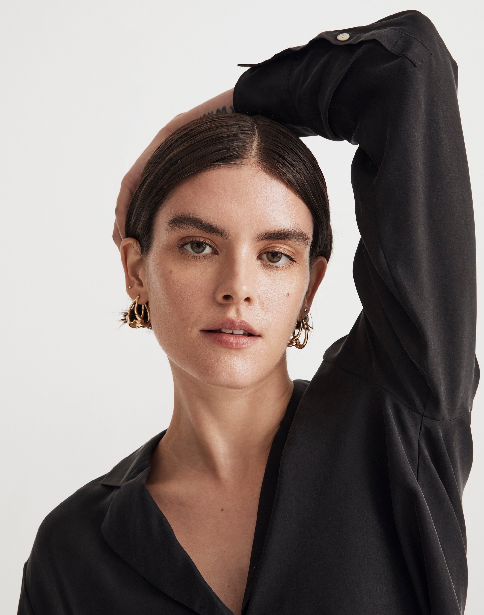 Silk Button-Up Shirt Alternate Image 4