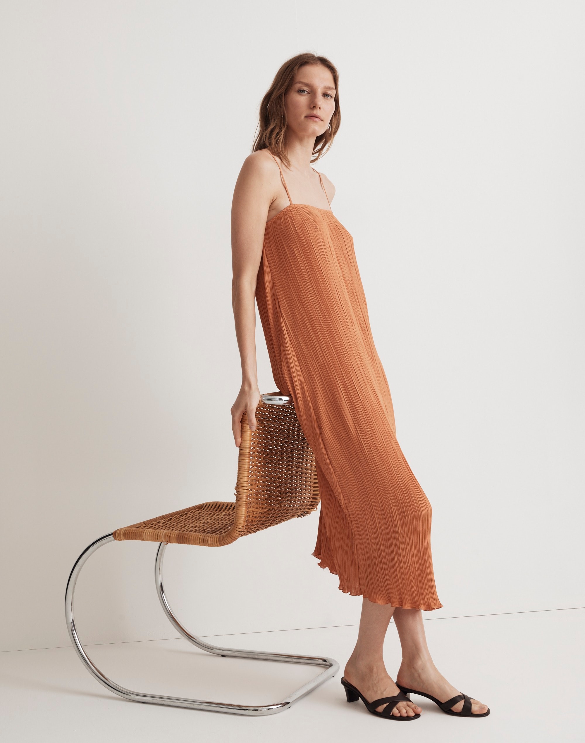 The Goldie Dress in Pliss&eacute;