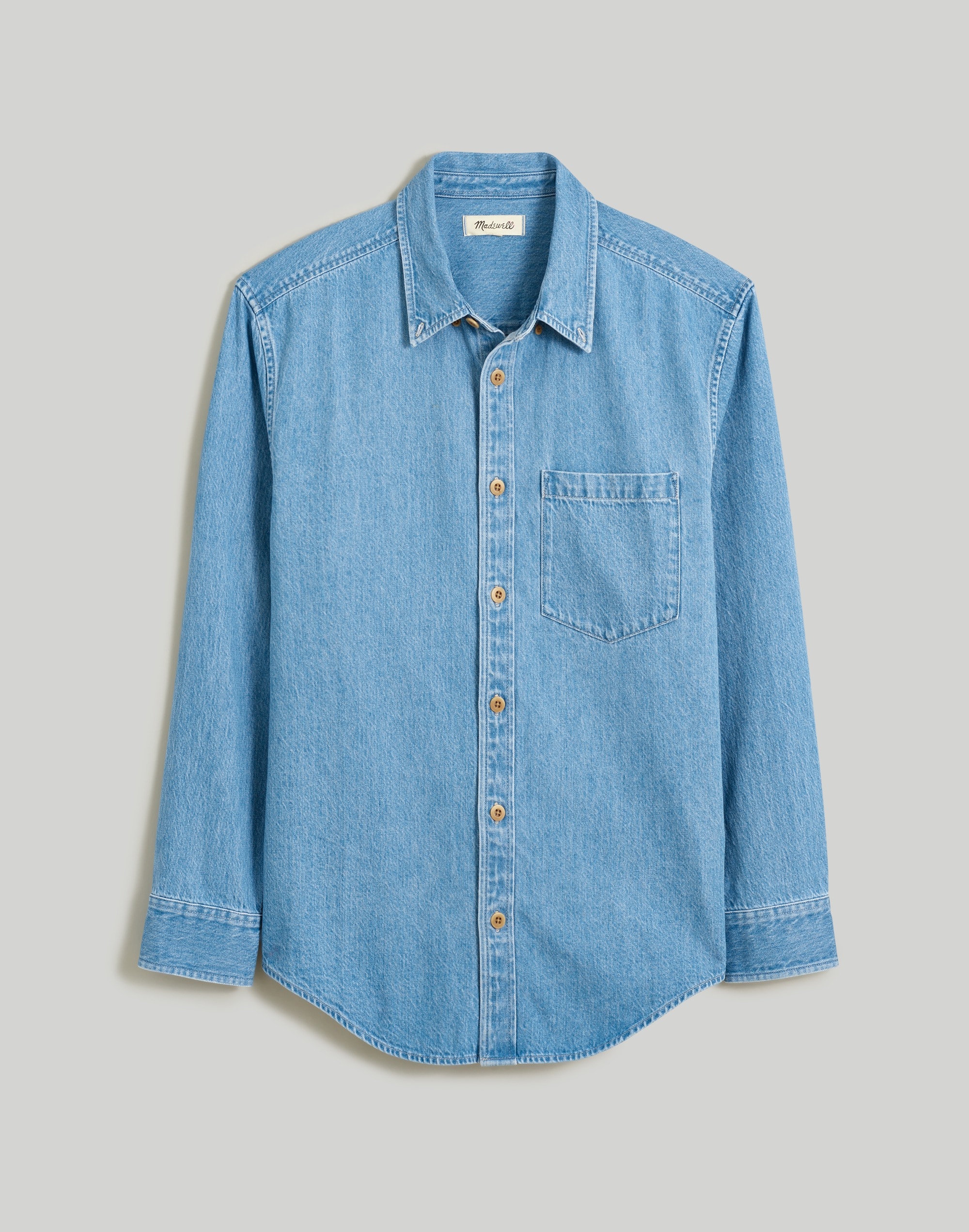 Denim Easy Long-Sleeve Shirt in Kersey Wash