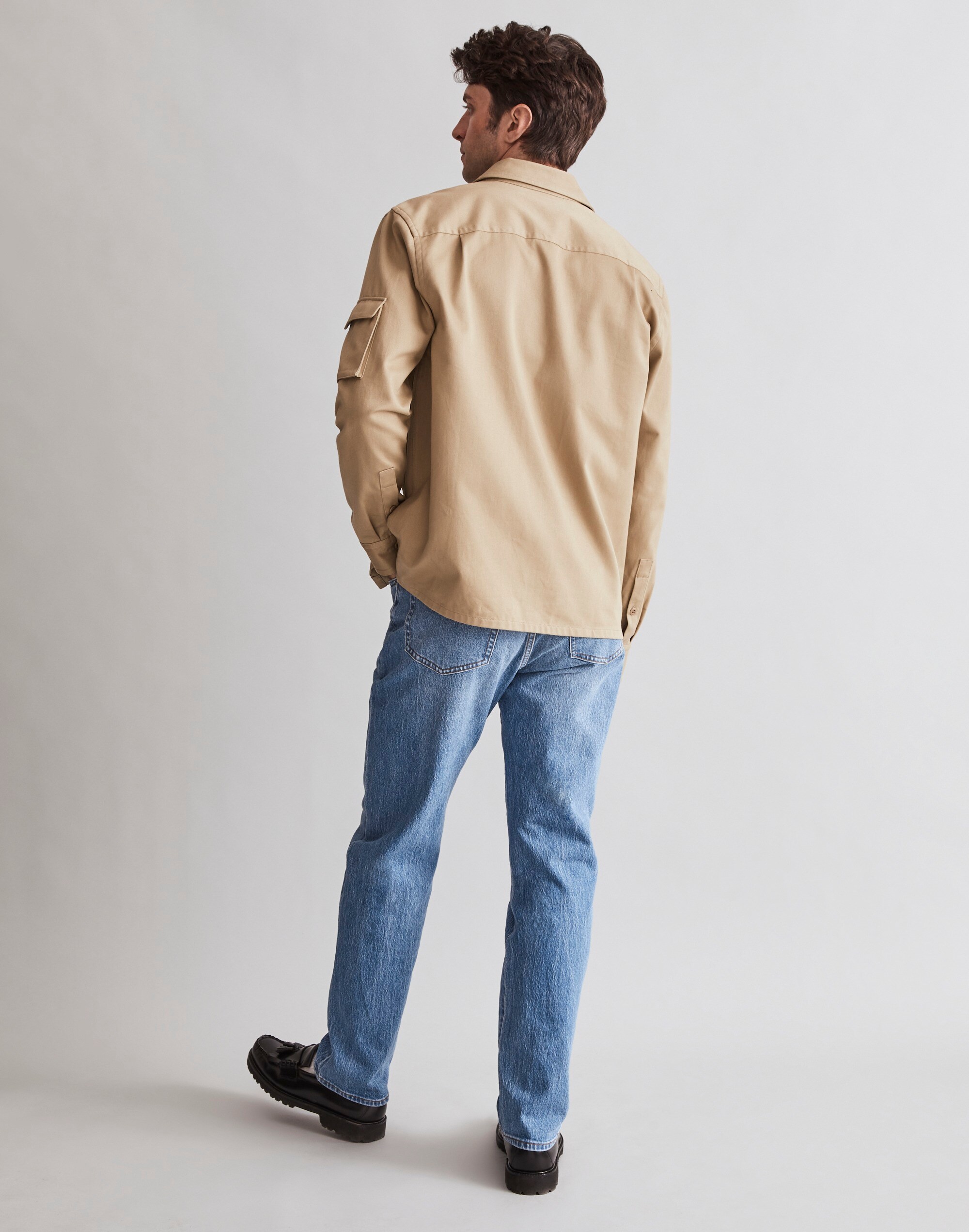 Easy Long-Sleeve Khaki Shirt
