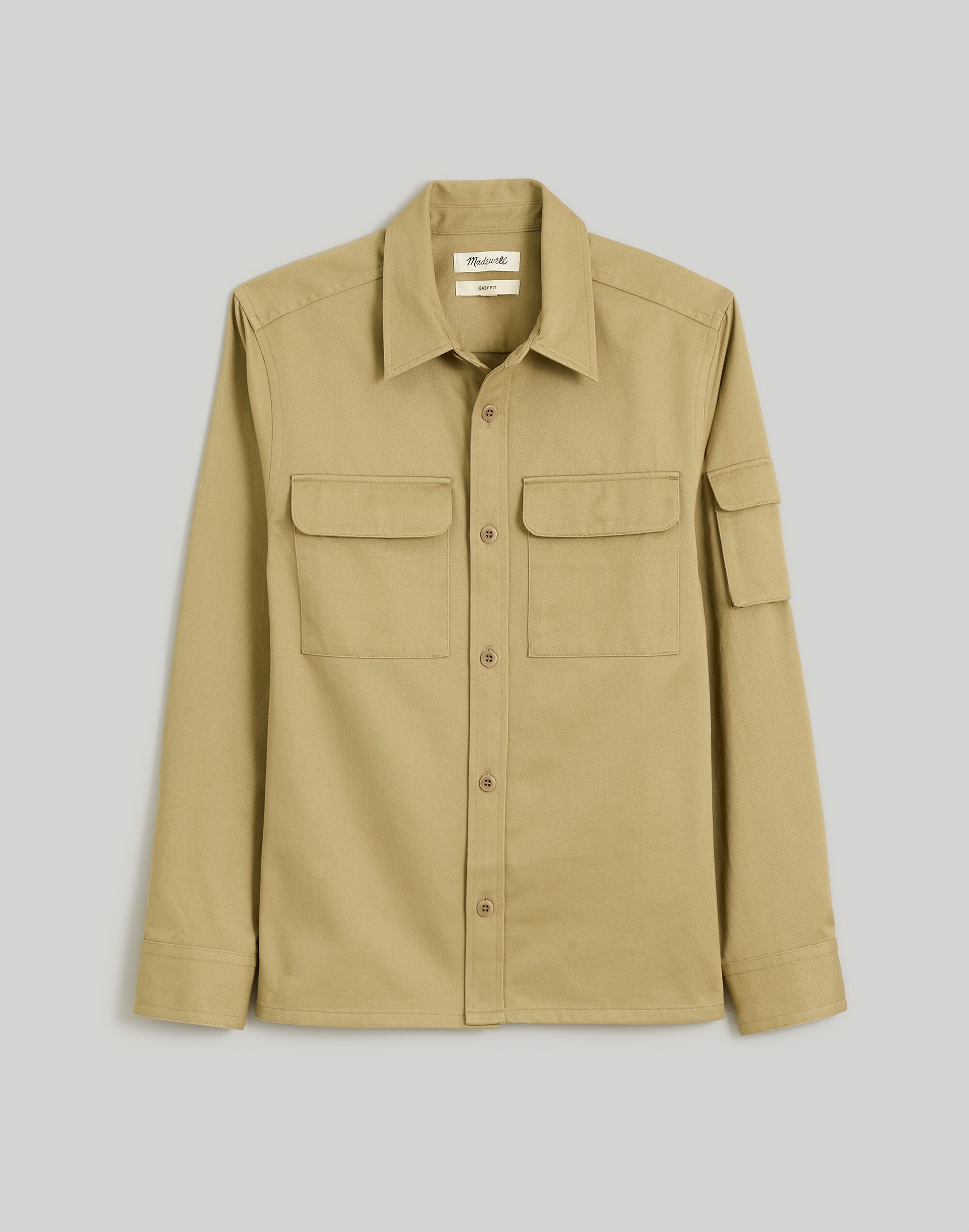 Easy Long-Sleeve Khaki Shirt