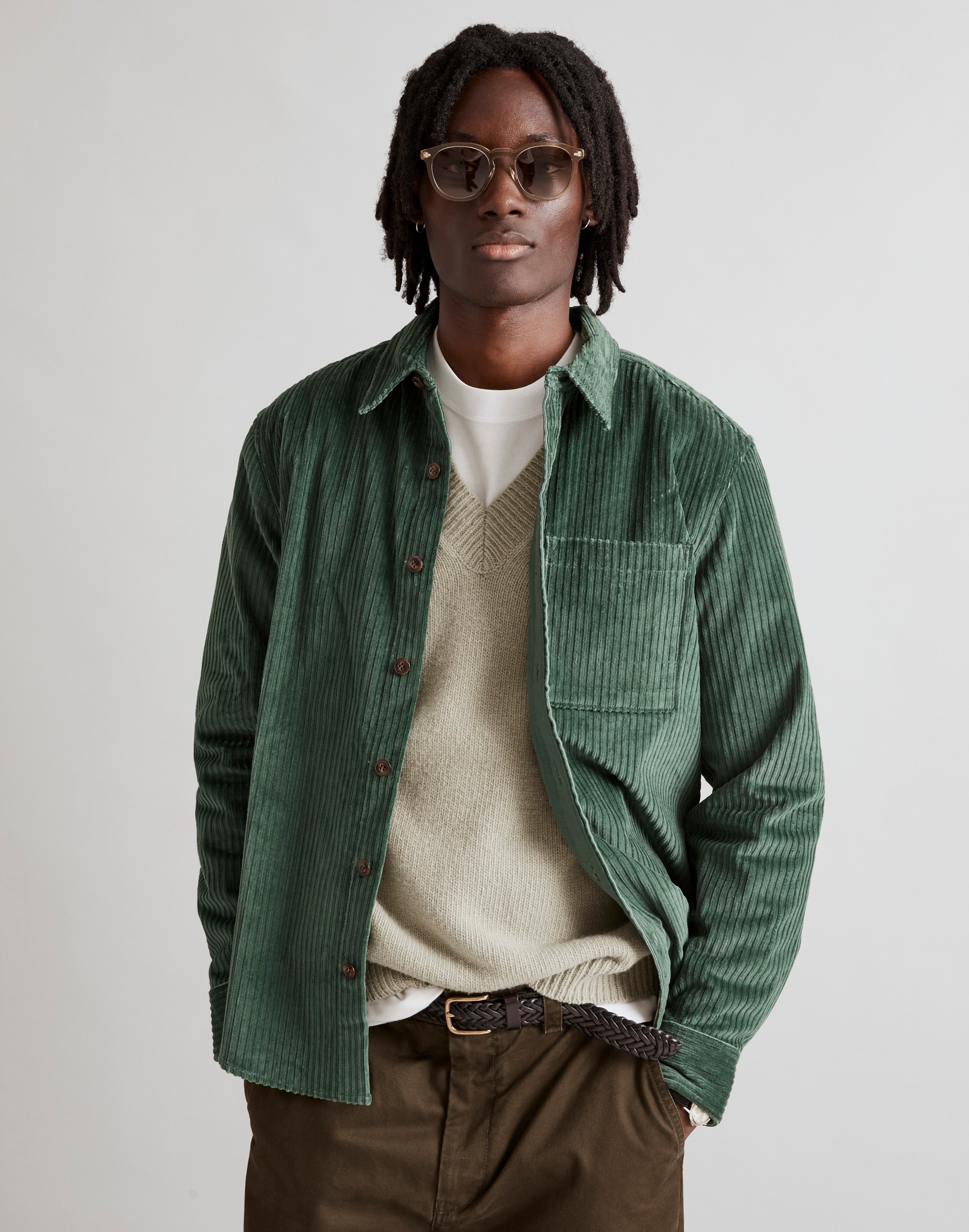Corduroy Easy Long-Sleeve Shirt