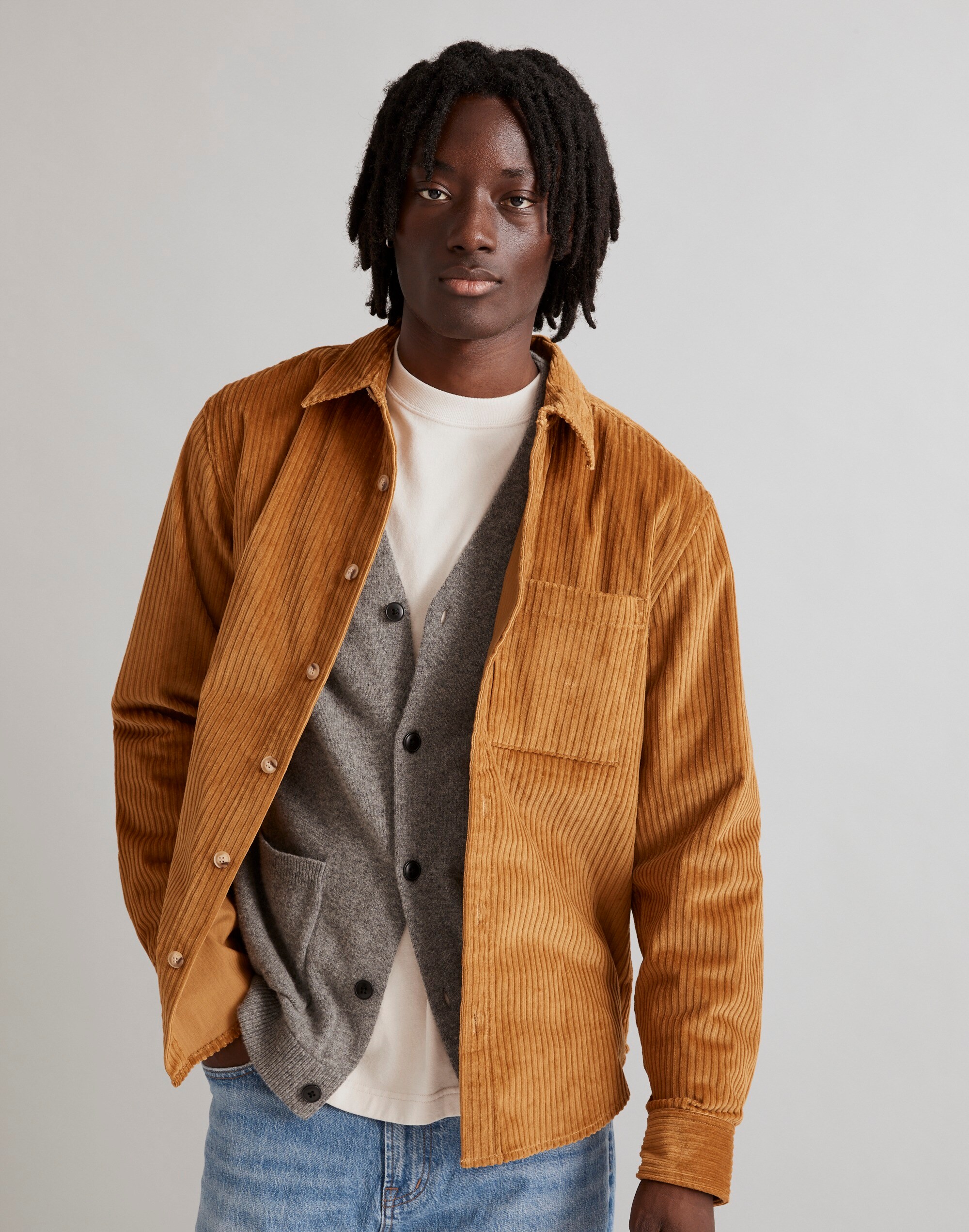 Corduroy Easy Long-Sleeve Shirt