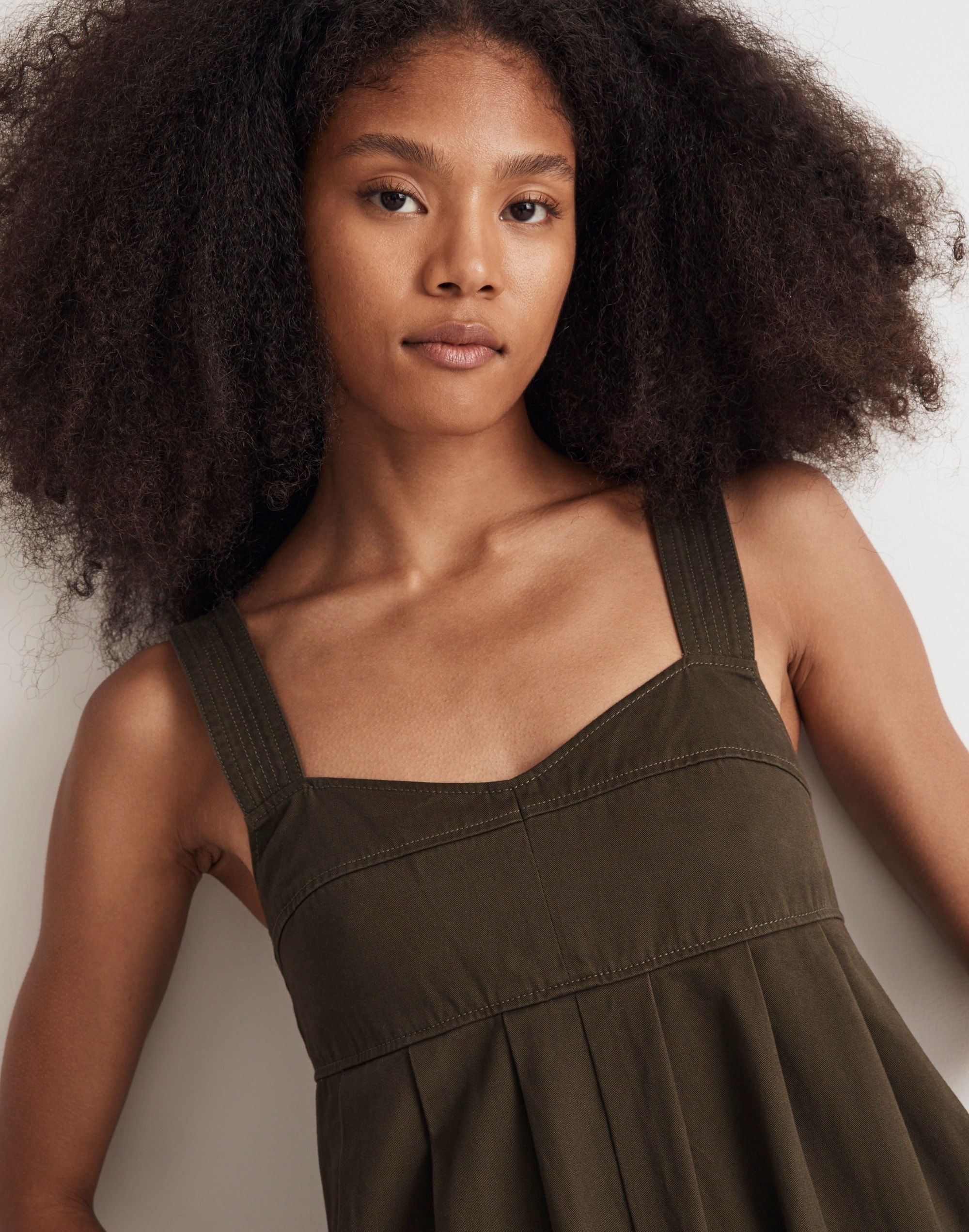 Pleated Wide-Leg Jumpsuit in (Re)generative Chino