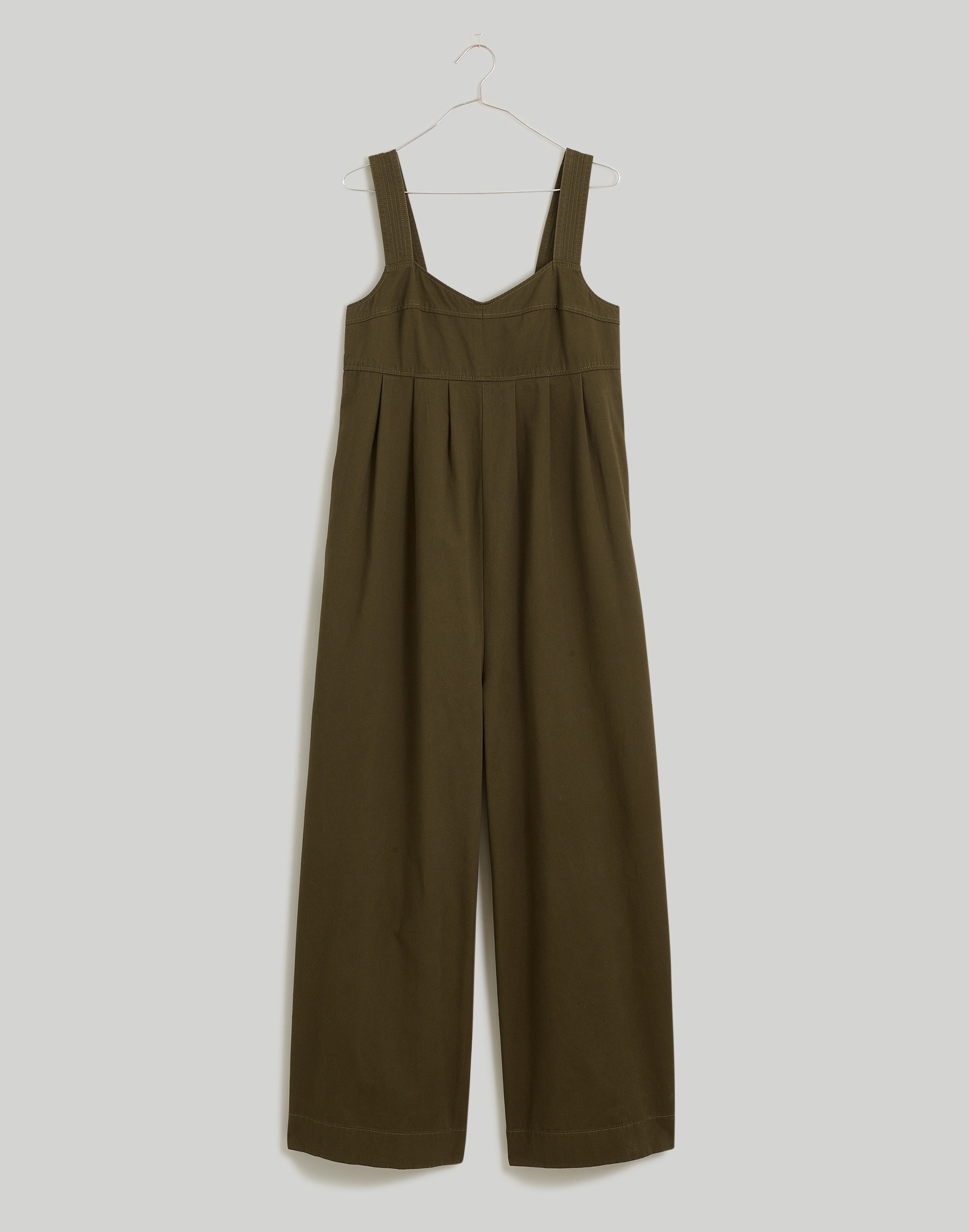 Pleated Wide-Leg Jumpsuit in (Re)generative Chino
