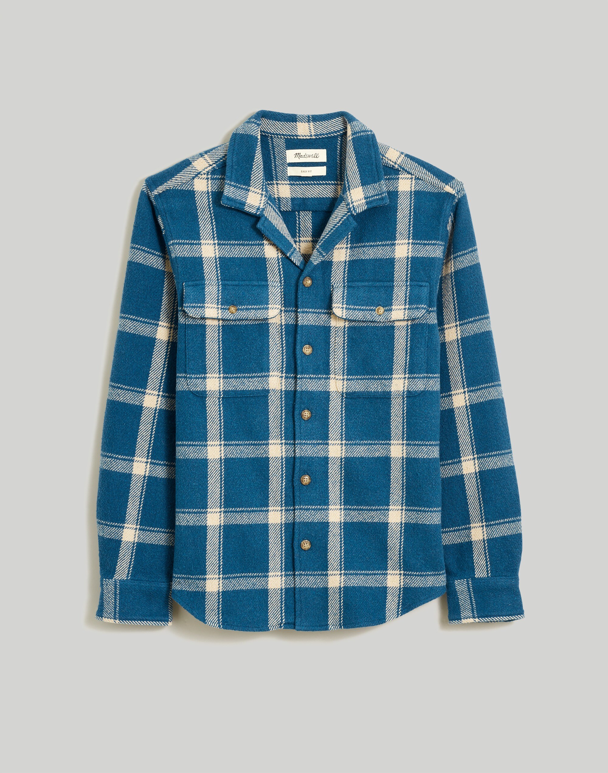Brushed Easy Shirt-Jacket in Italian Fabric