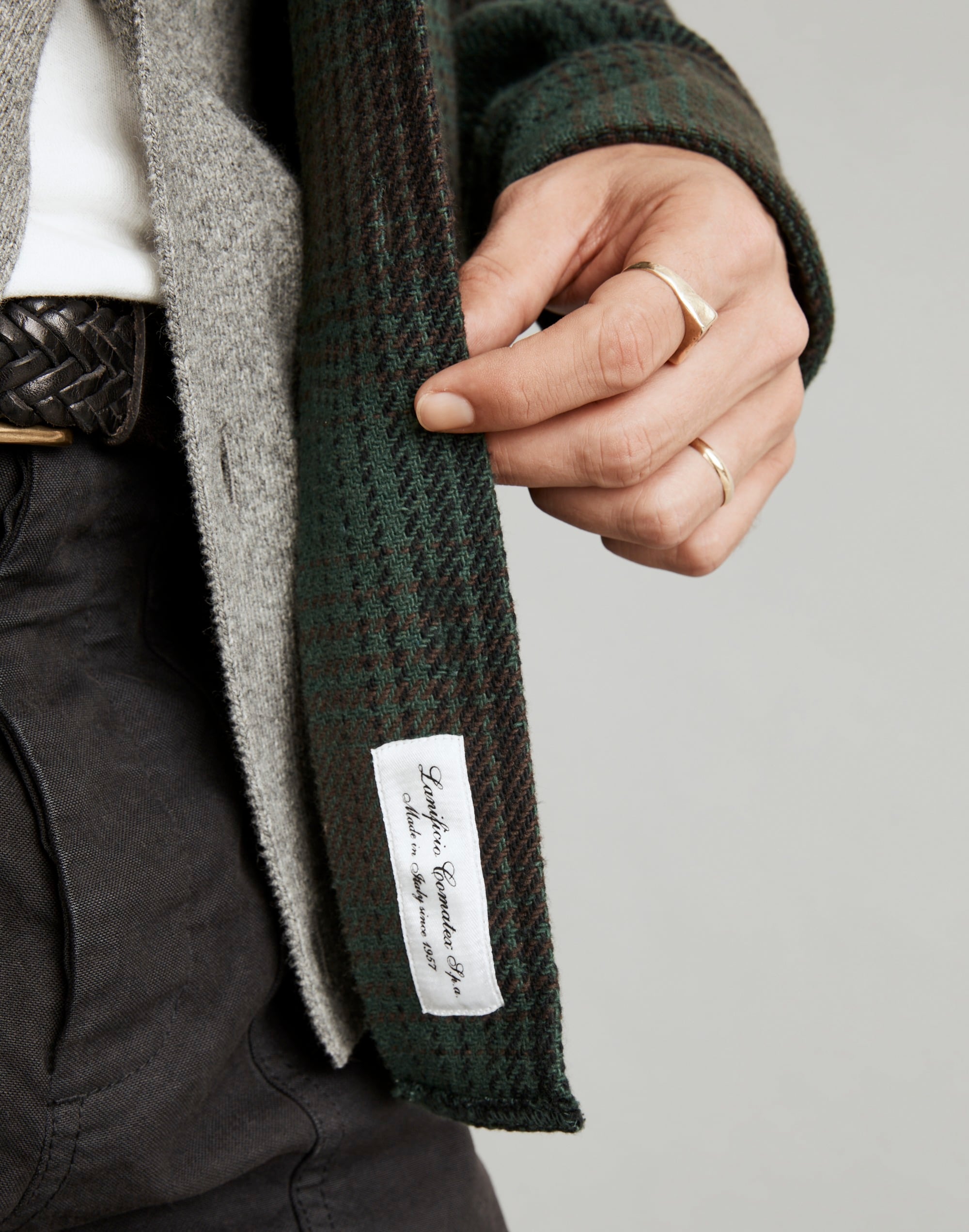 Brushed Easy Shirt-Jacket in Italian Fabric