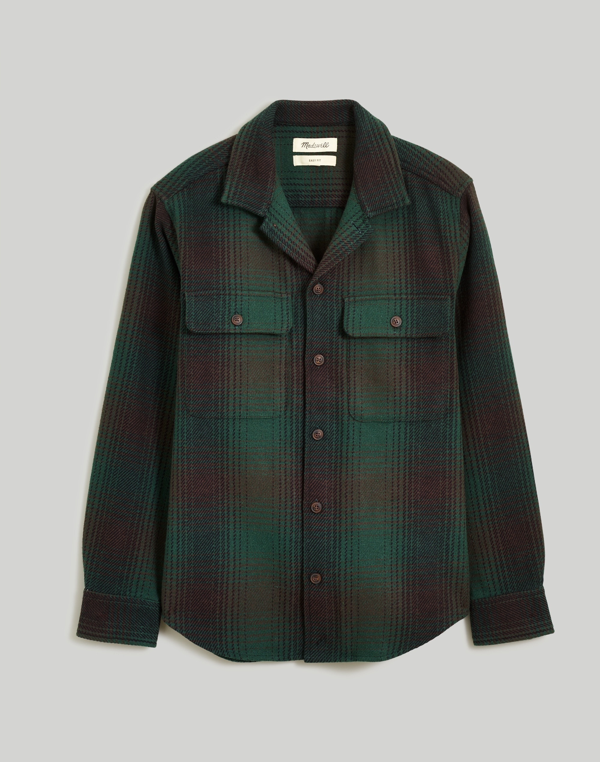 Brushed Easy Shirt-Jacket in Italian Fabric | Madewell