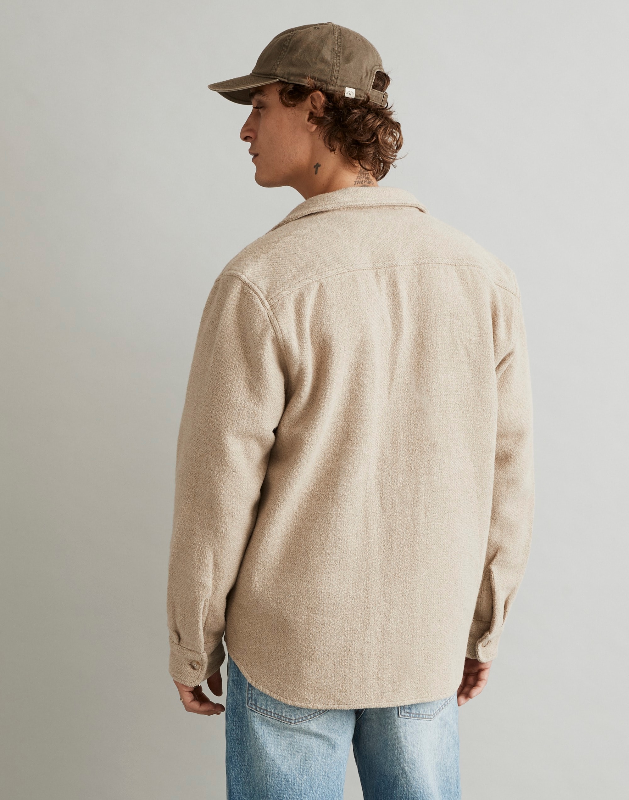 Brushed Easy Shirt-Jacket Italian Fabric