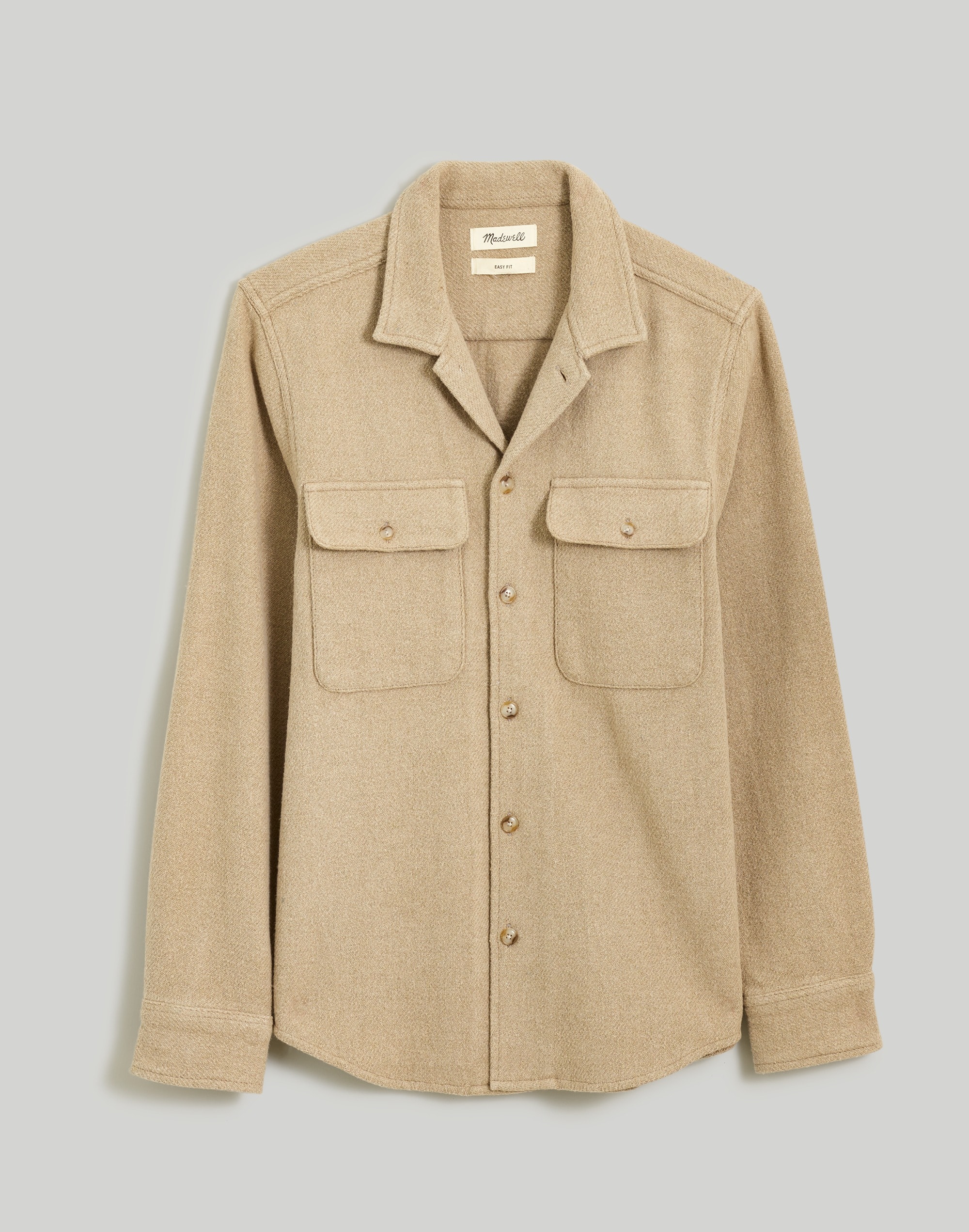 Brushed Easy Shirt-Jacket Italian Fabric