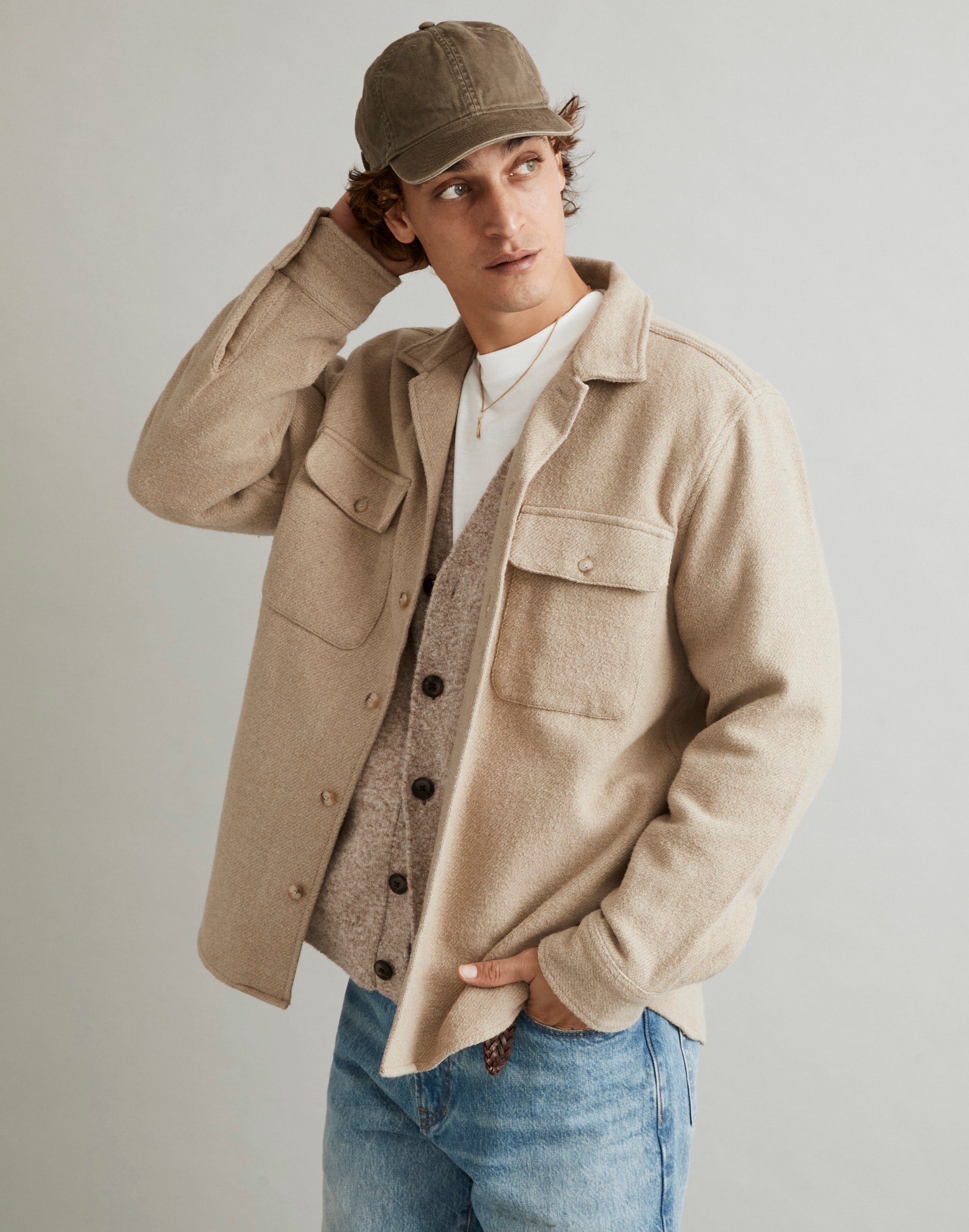 Brushed Easy Shirt-Jacket in Italian Fabric | Madewell