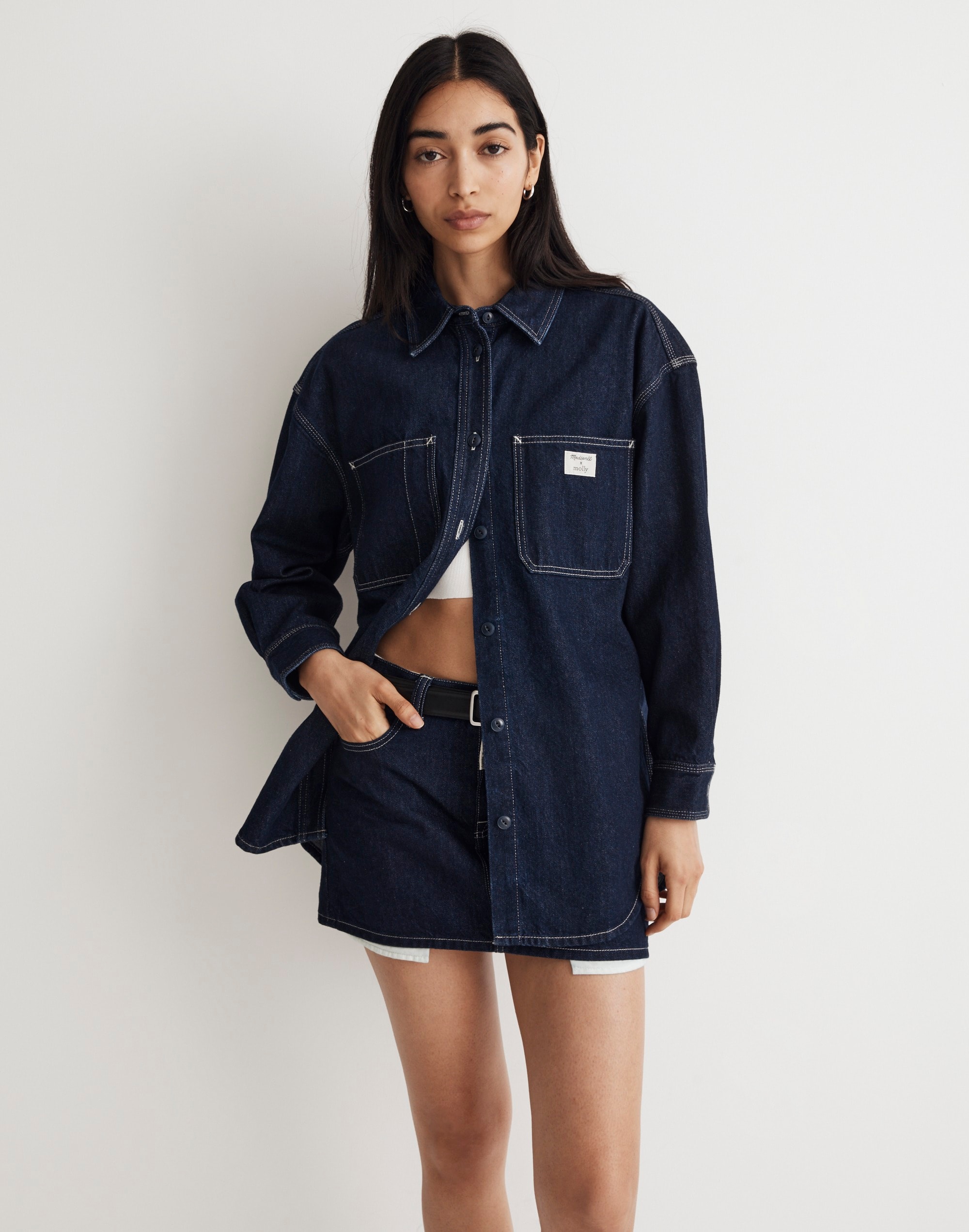 Madewell x Molly Dickson Denim Shirt Jacket Alternate Image 1