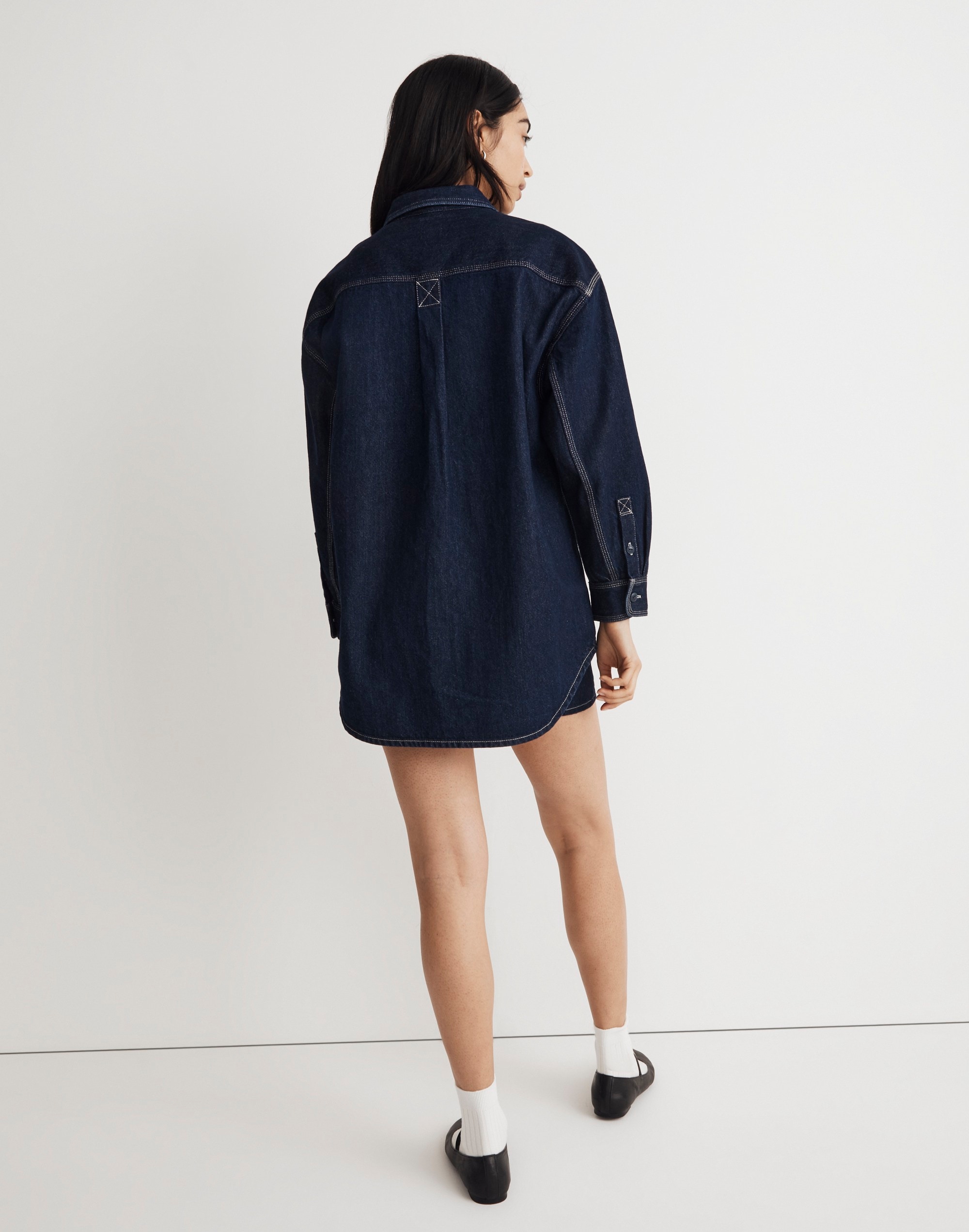 Madewell x Molly Dickson Denim Shirt Jacket Alternate Image 3