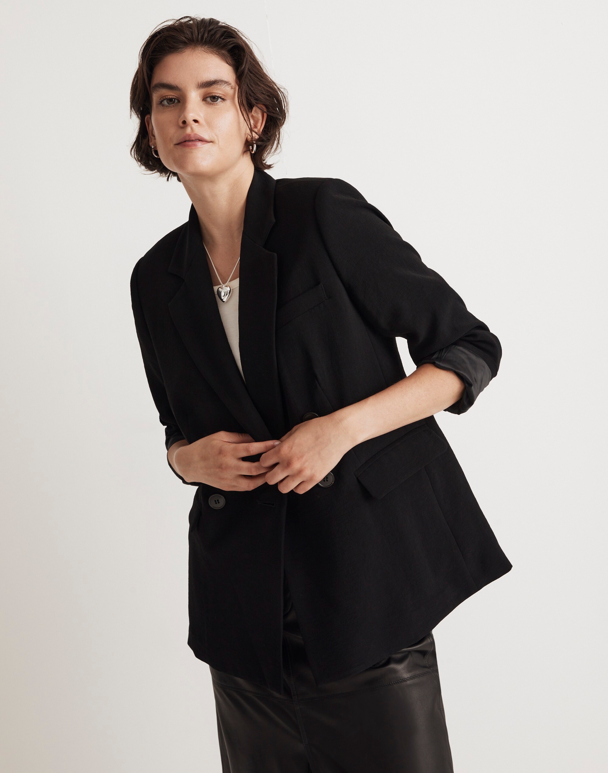 The Petite Rosedale Blazer in Crepe