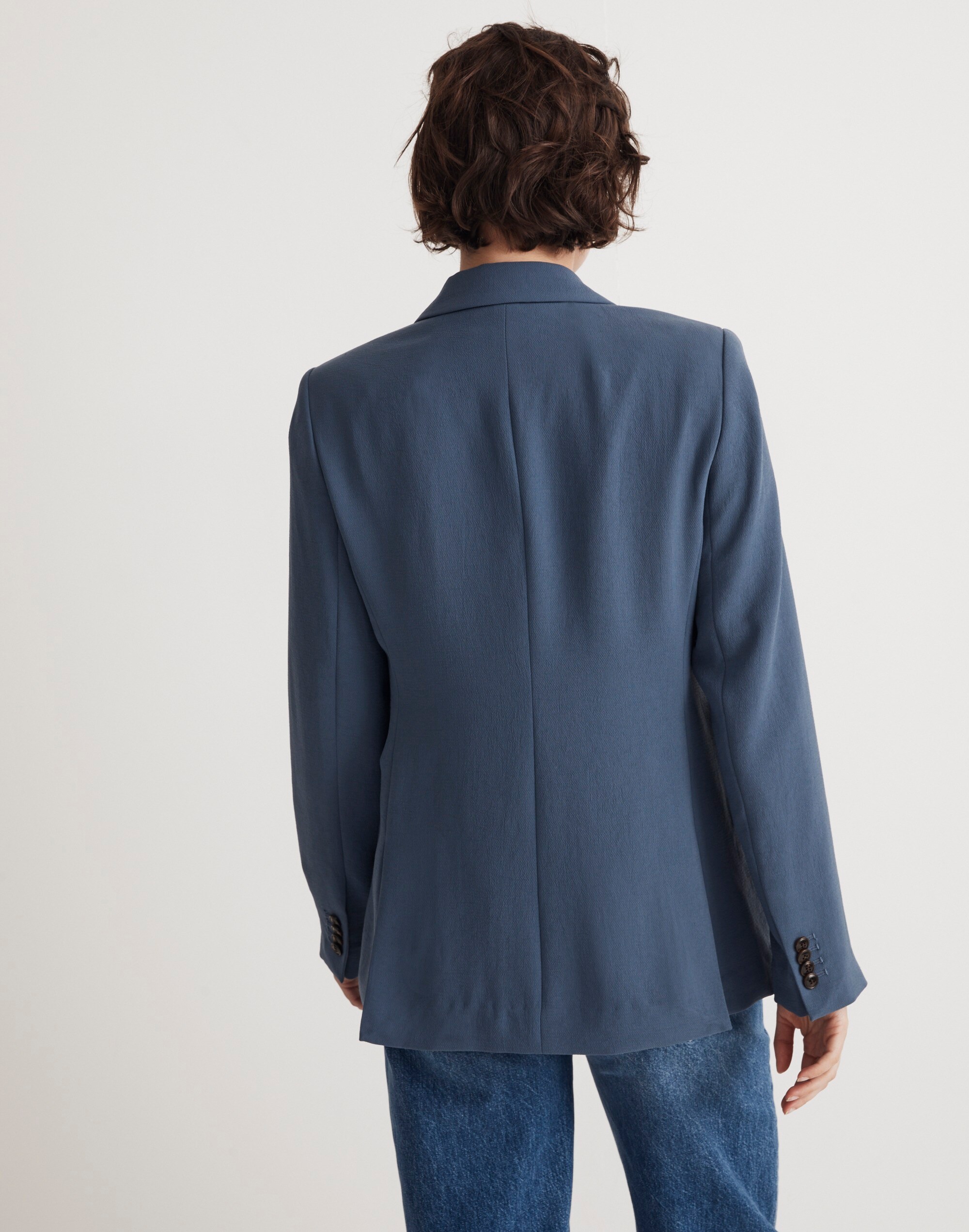 The Rosedale Blazer in Crepe in null image 3