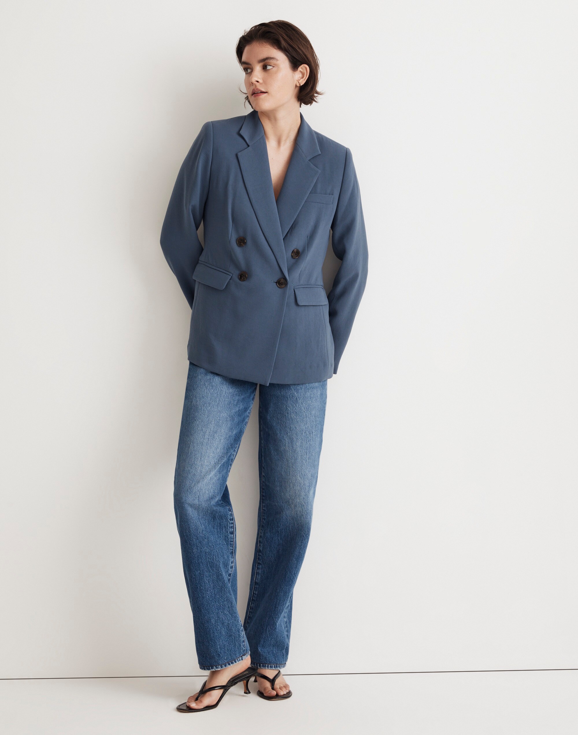 The Rosedale Blazer in Crepe in null image 1