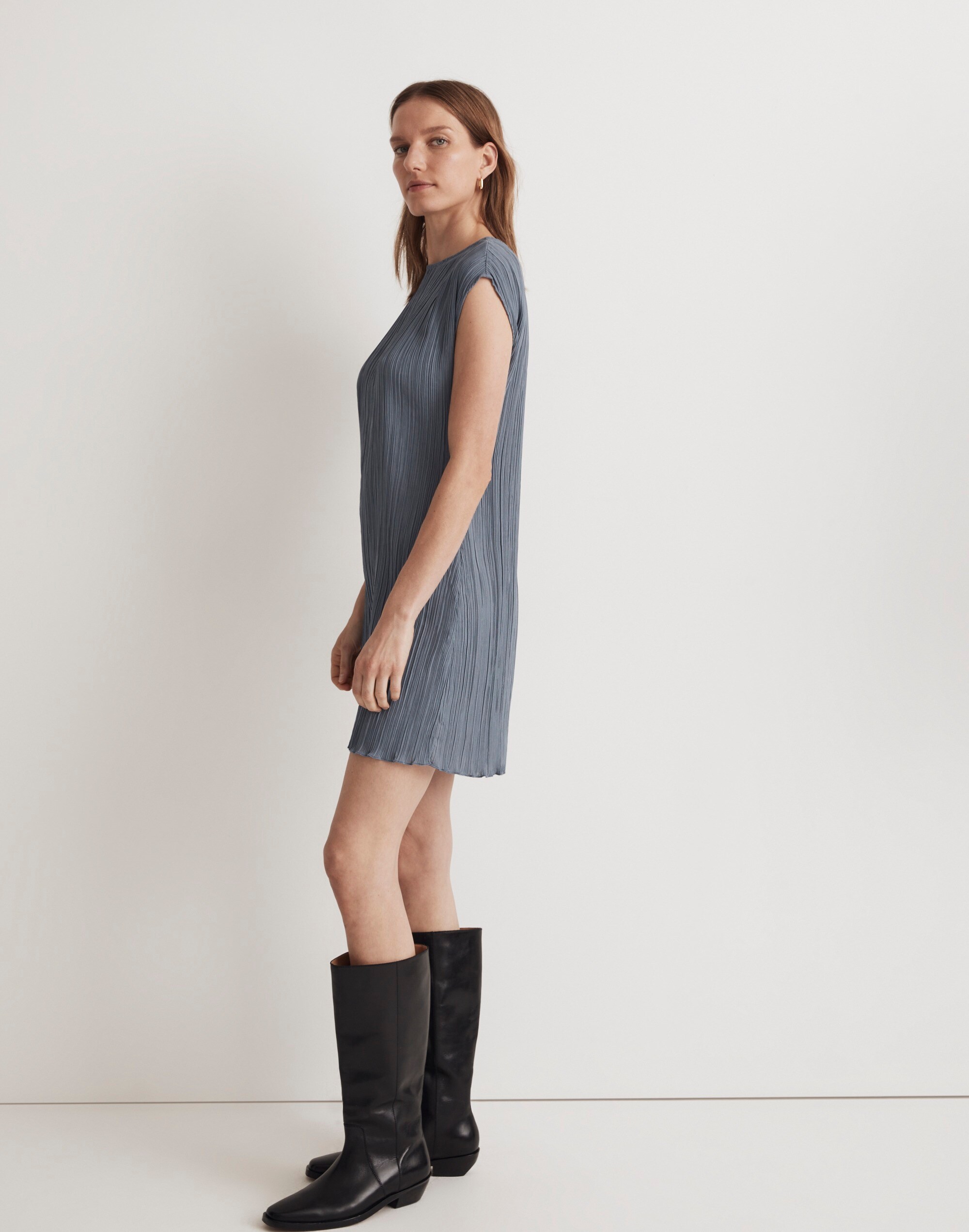Pliss&eacute; Mini Tee Dress