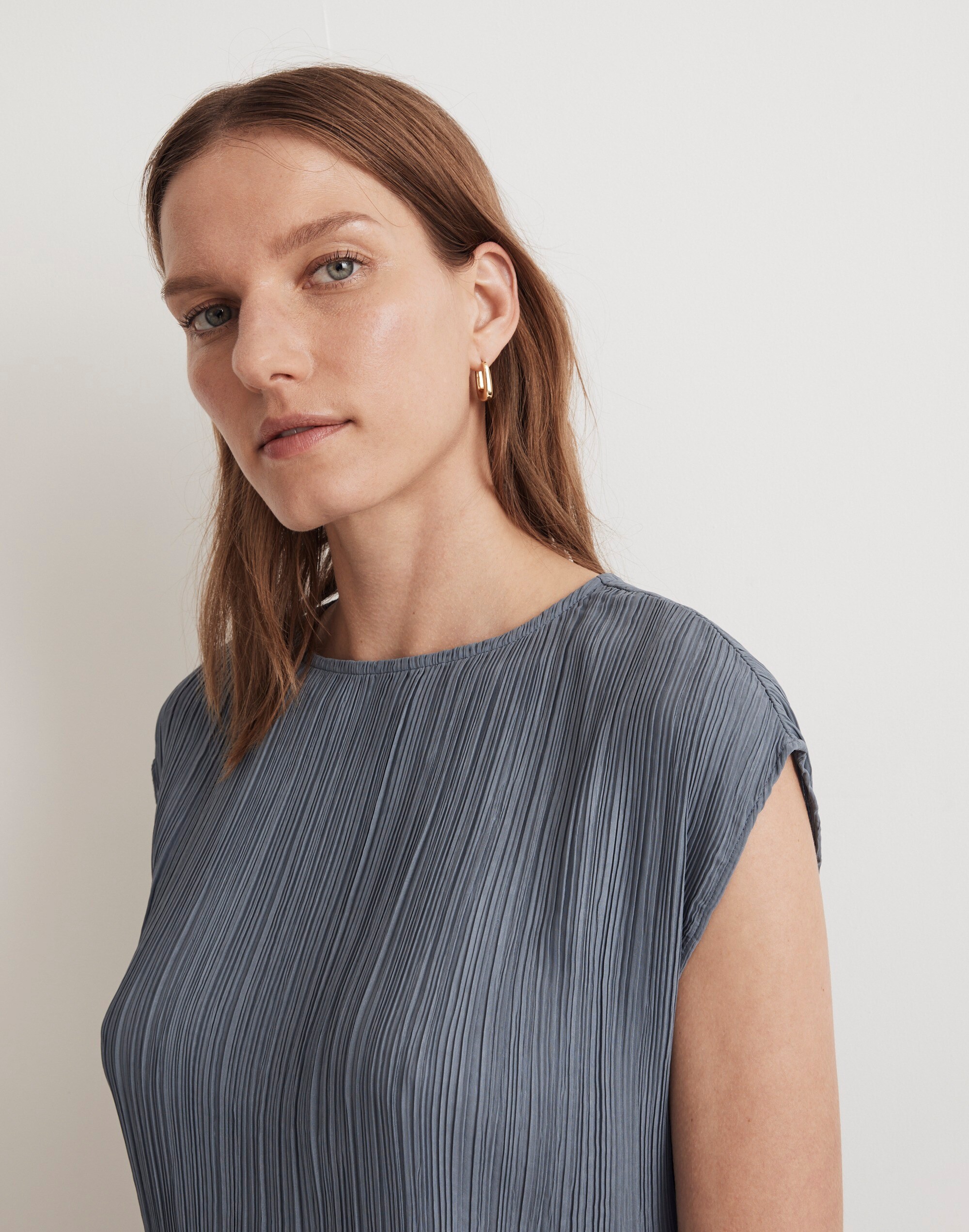 Pliss&eacute; Mini Tee Dress