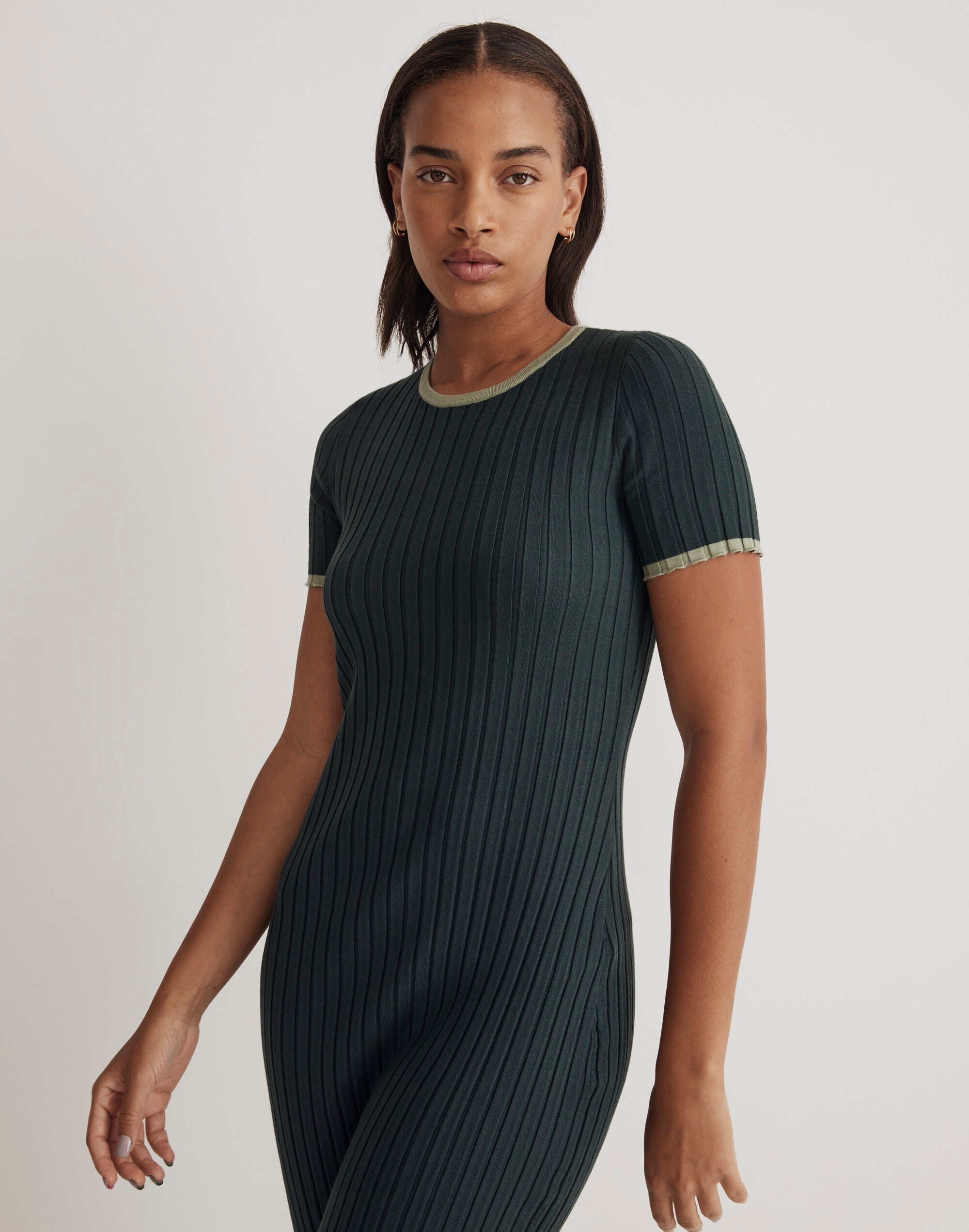 Ribbed Midi Sweater Dress