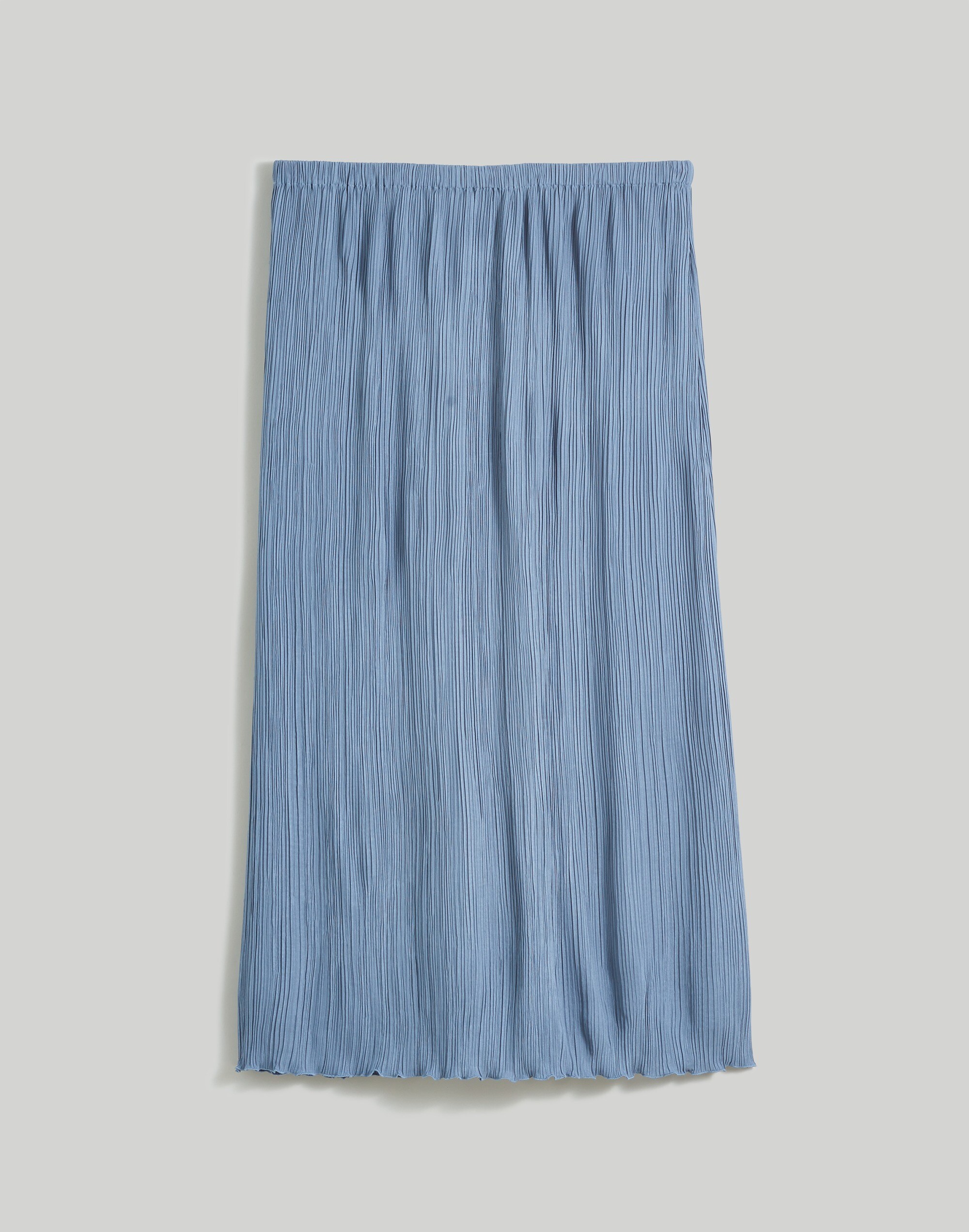 Pliss&eacute; Midi Slip Skirt in teapot blue image 6