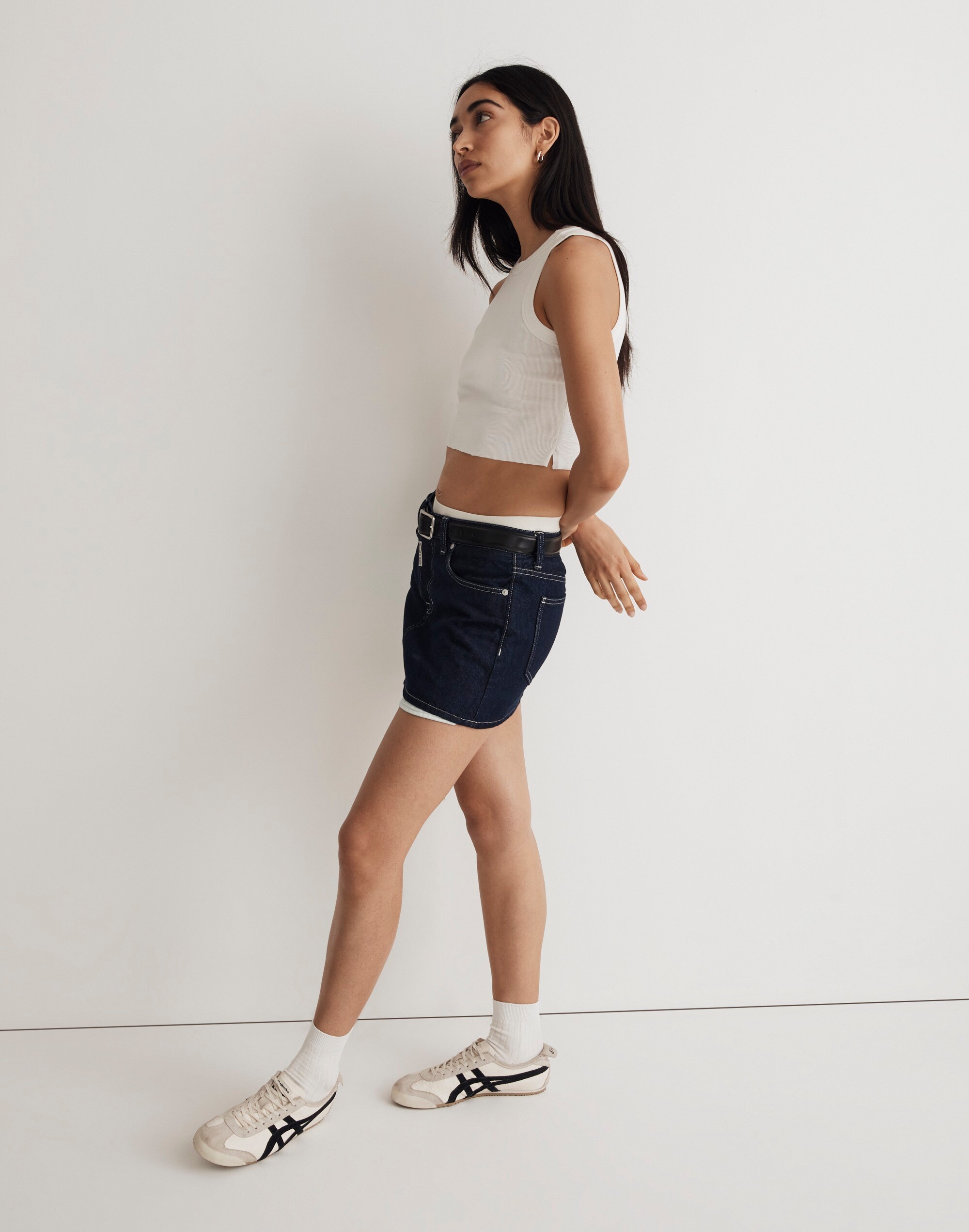 Madewell x Molly Dickson Denim Micro Mini Skirt Alternate Image 1