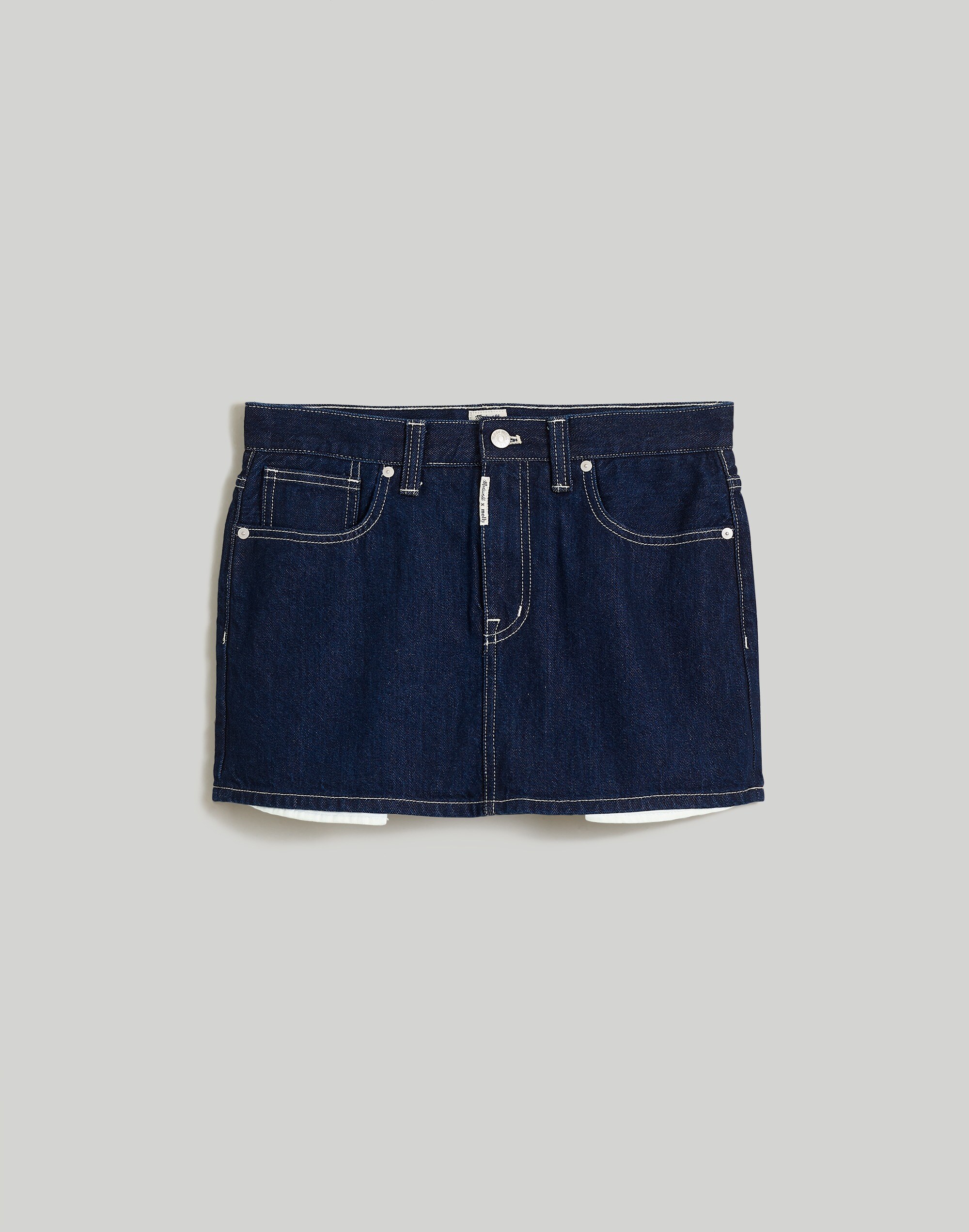 Madewell x Molly Dickson Denim Micro Mini Skirt