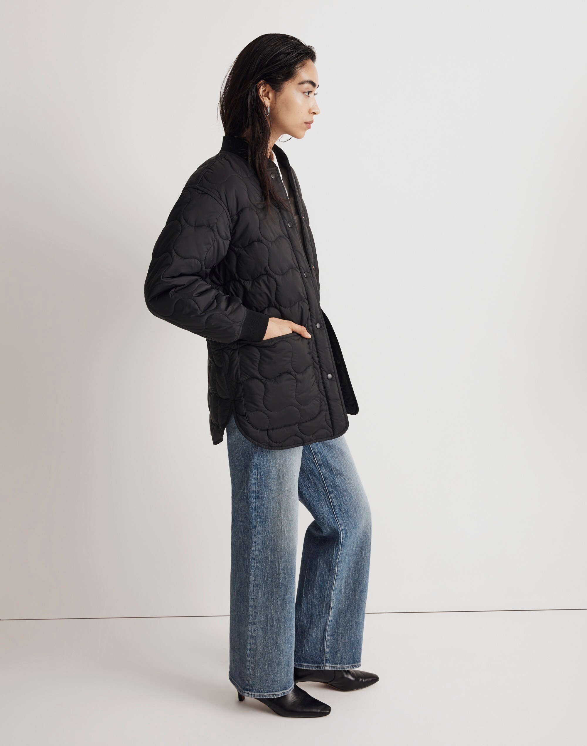 Quilted Oversized Bomber Jacket